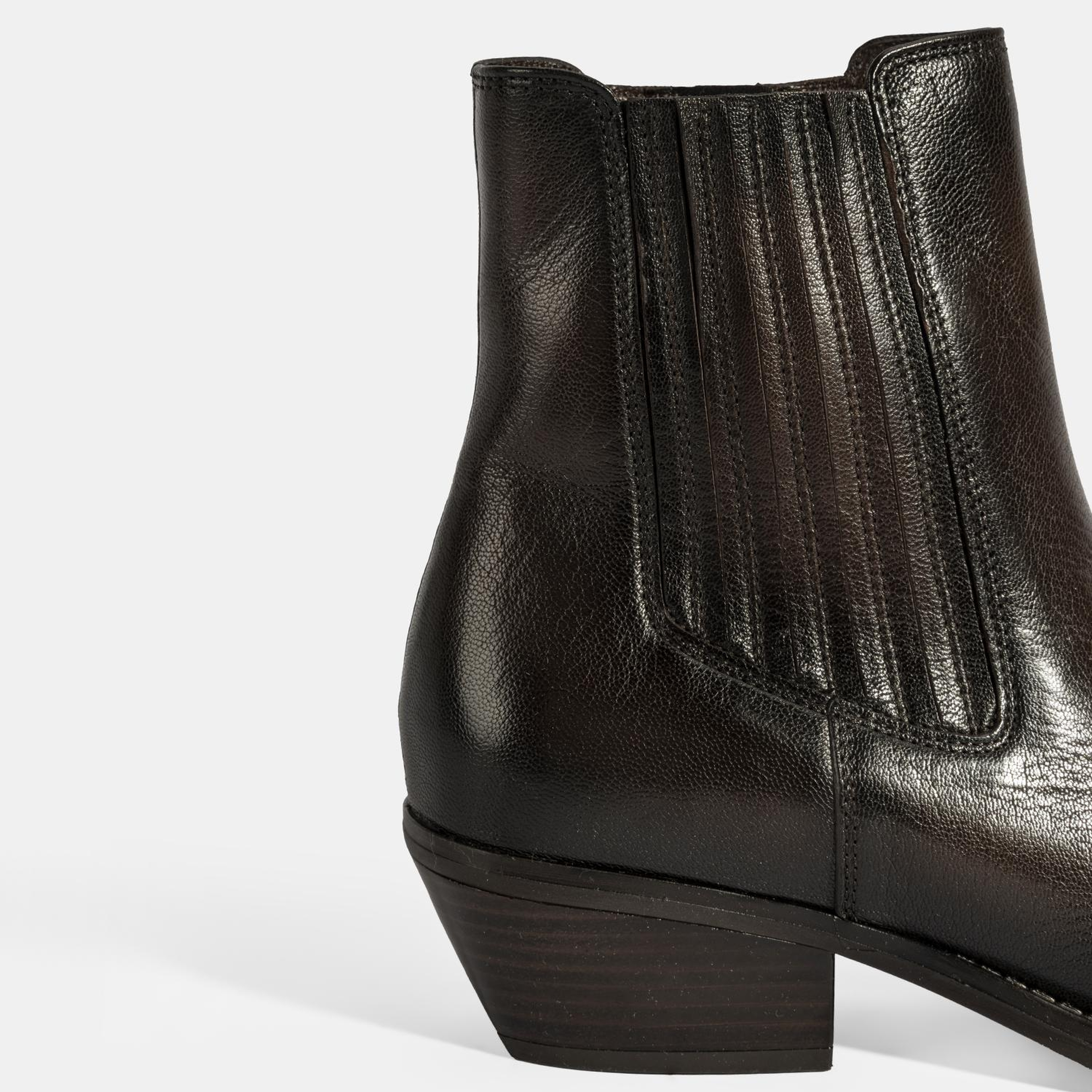 Kadın Kahve Topuklu Deri Bot