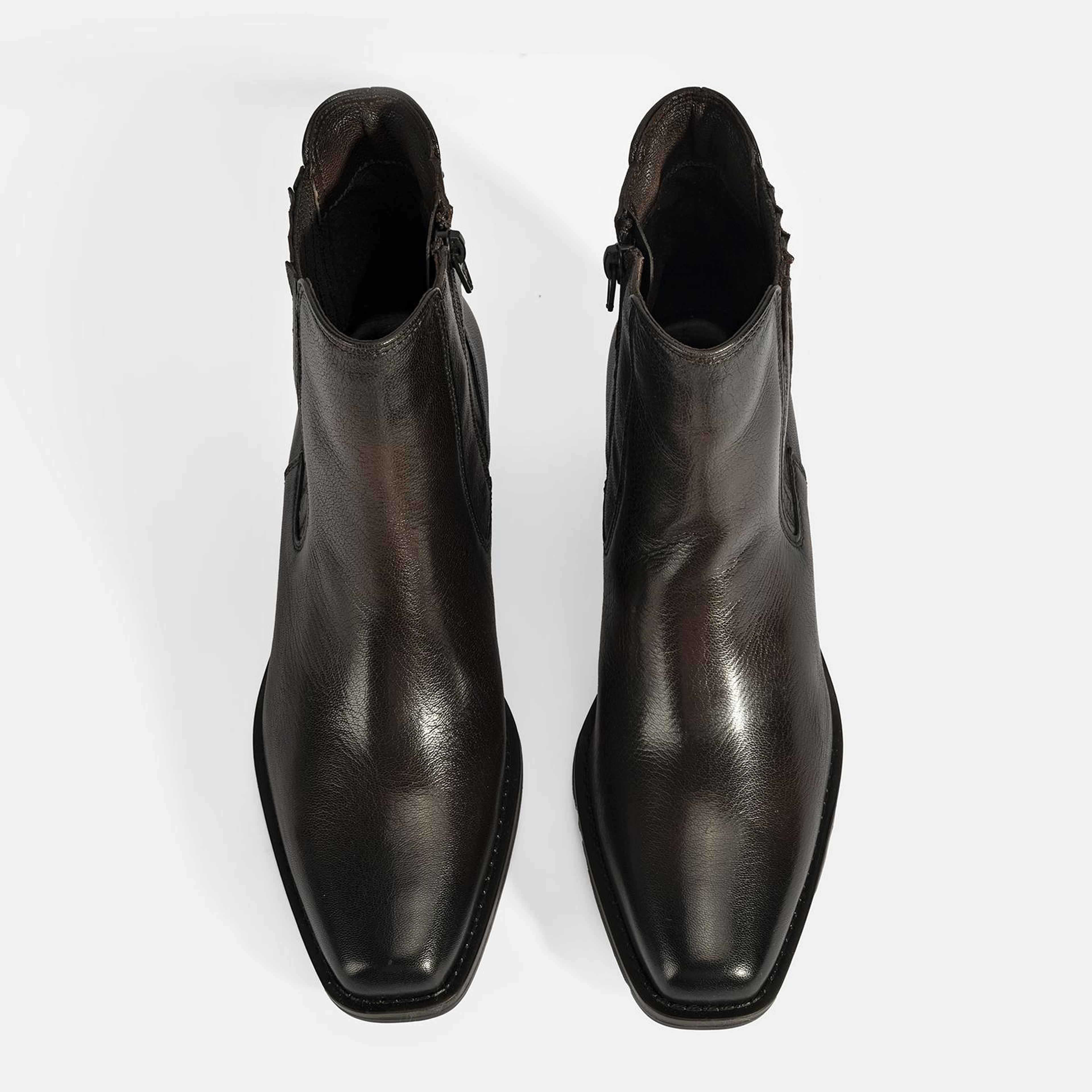 Kadın Kahve Topuklu Deri Bot