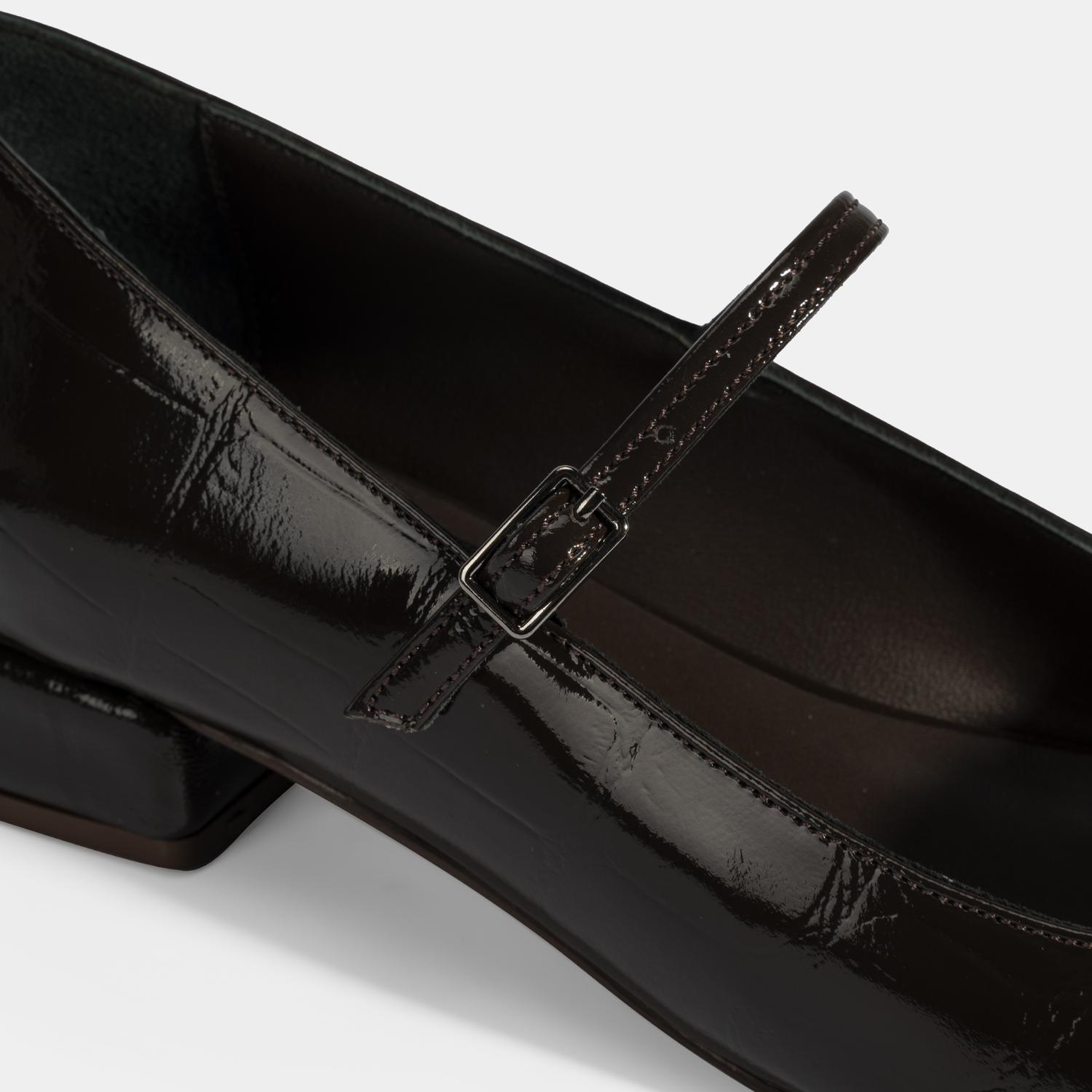 Kadın Kahve Kroko Baskılı Mary Jane Günlük Ayakkabı