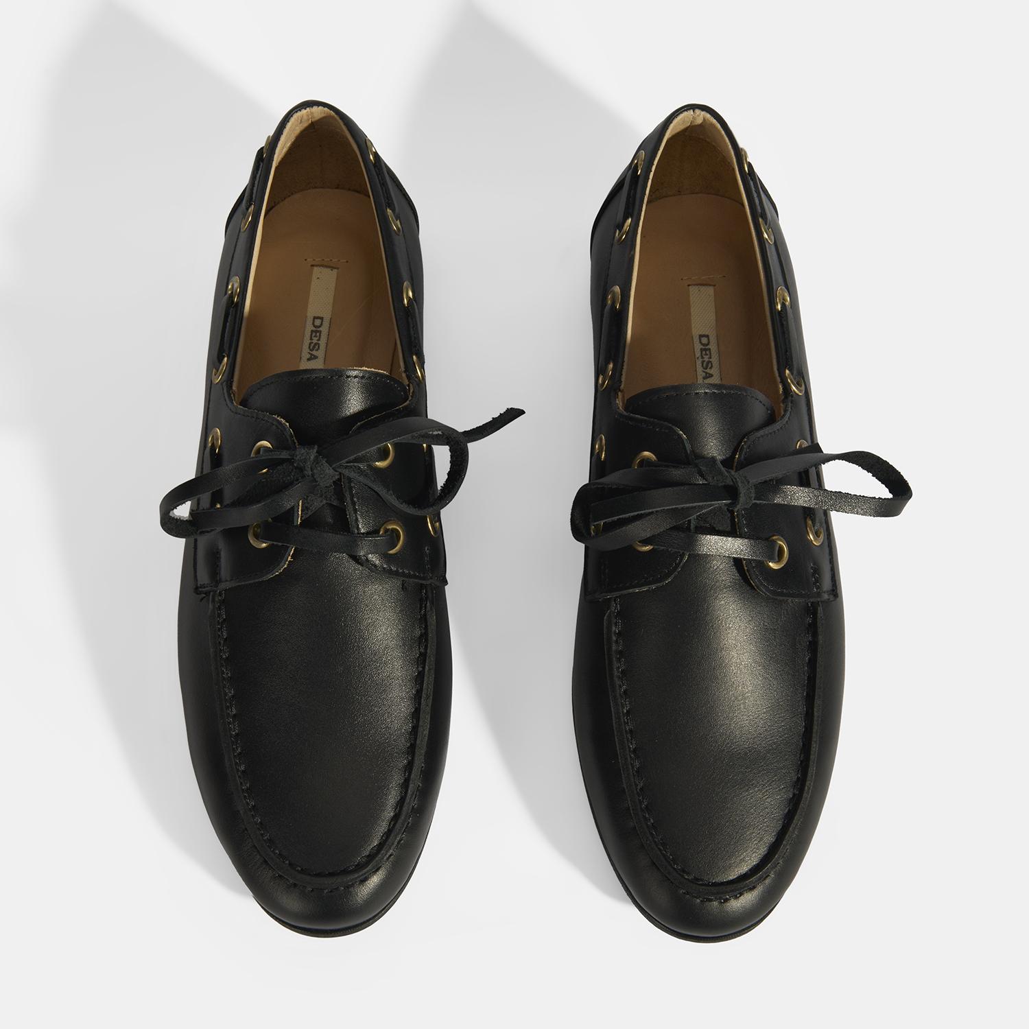 Kadın Siyah Deri Günlük Ayakkabı