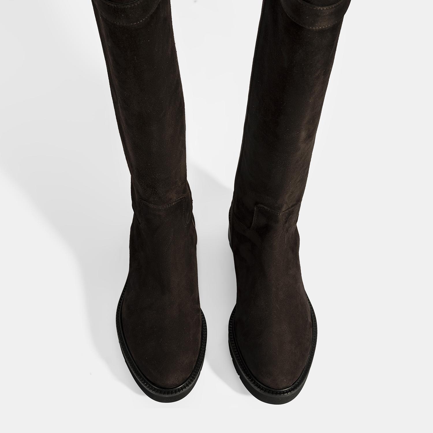 DESA Luca Grossi Kadın Kahve Metal Kilit Detaylı Süet Çizme