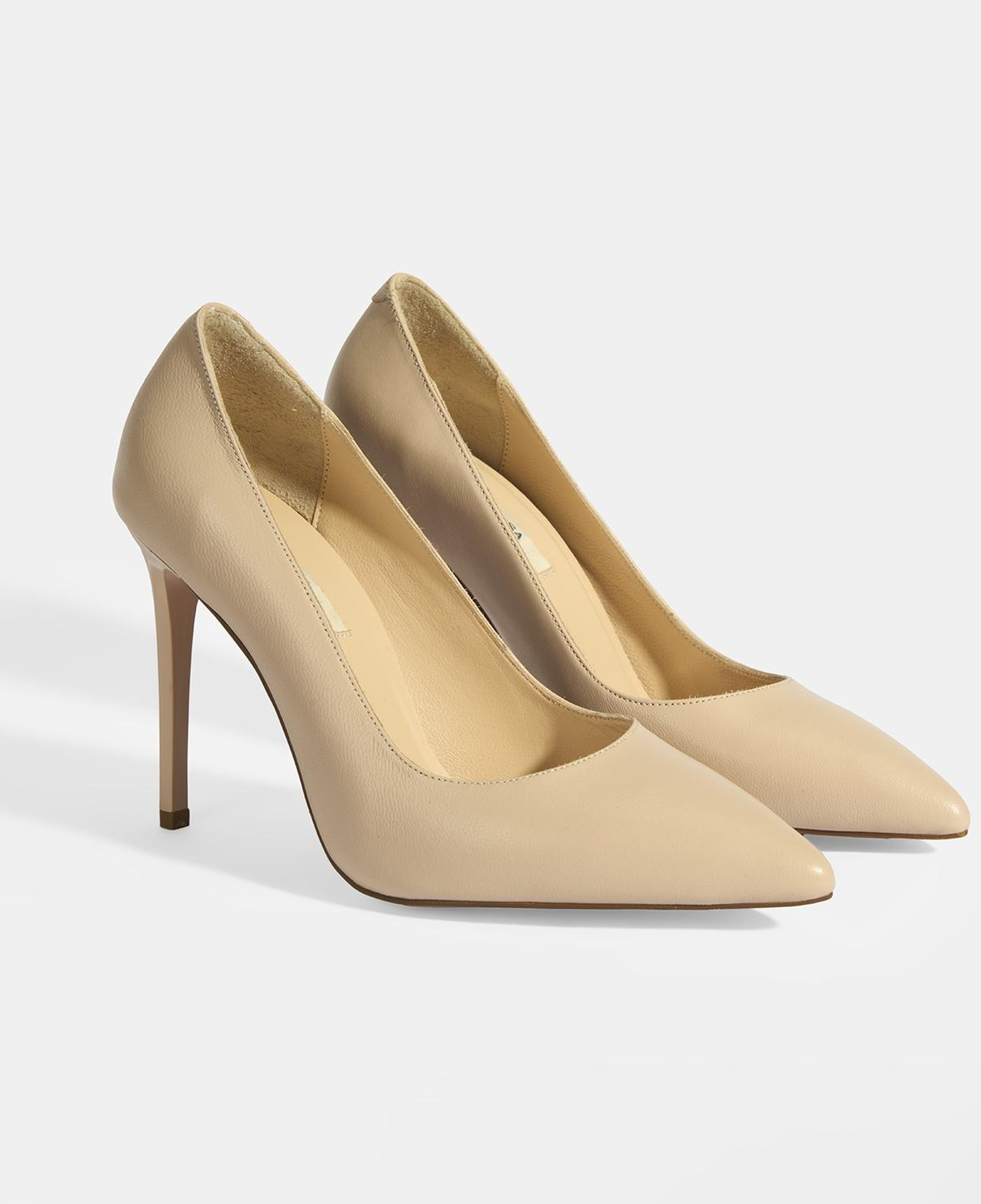 Kadın Ten Deri Topuklu Klasik Ayakkabı