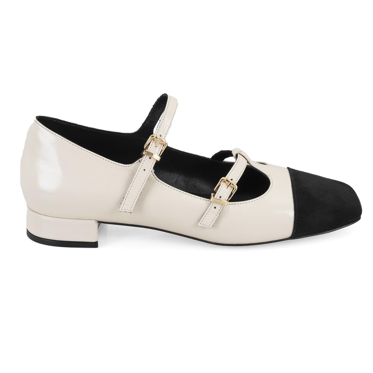 Kadın Bej Mary Jane Rugan Babet