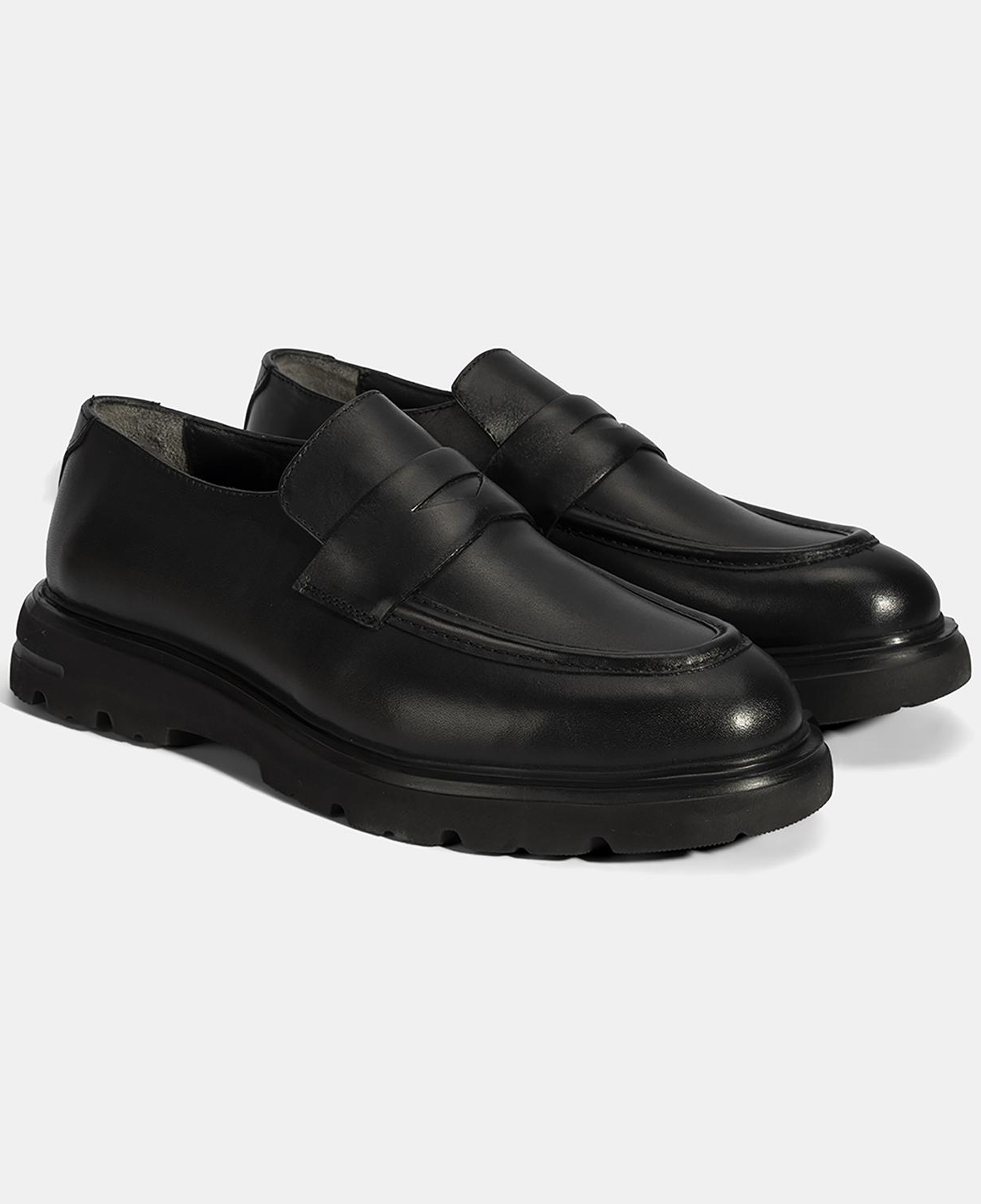 Erkek Siyah Deri Loafer