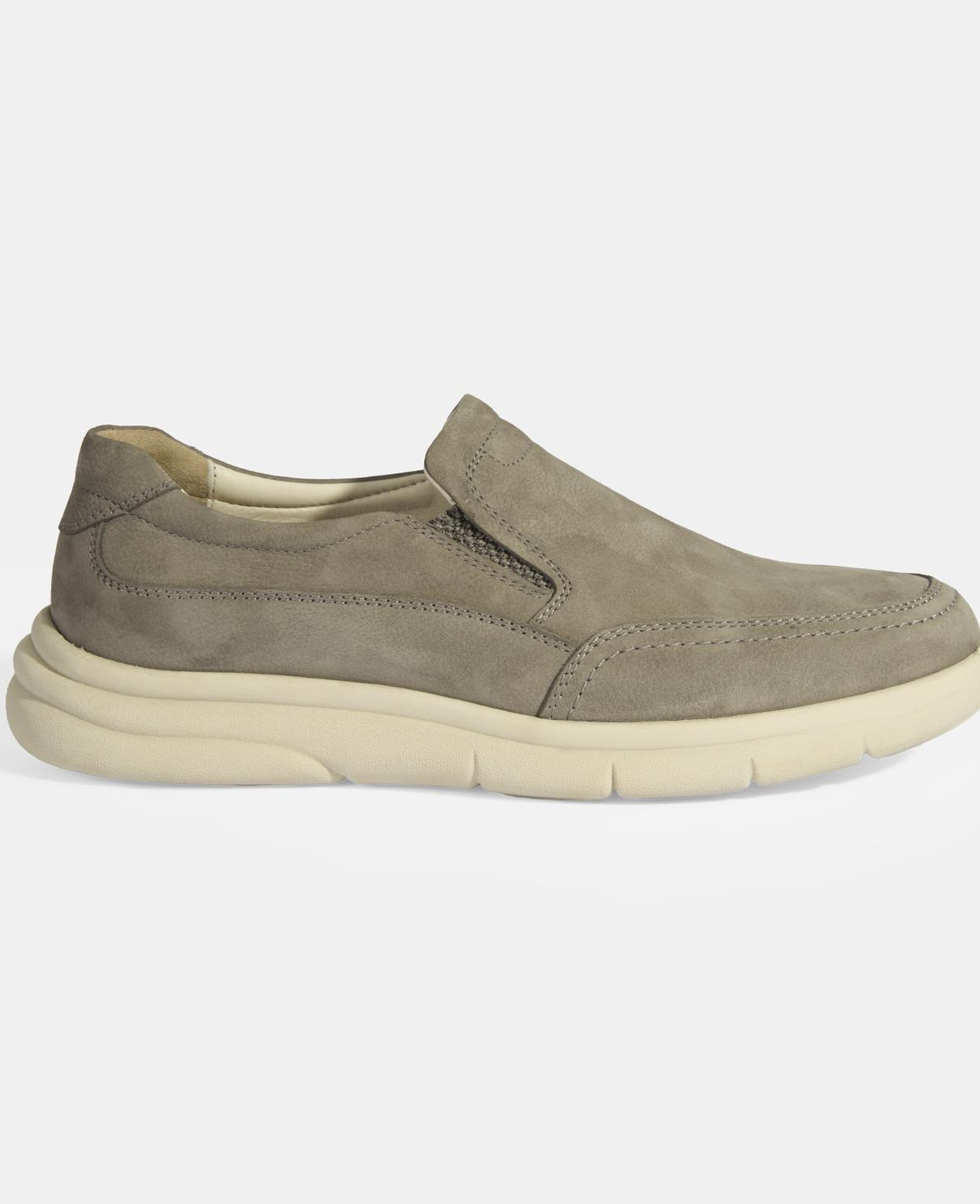 Erkek Bej Slip-On Nubuk Deri DesaComfort Günlük Ayakkabı