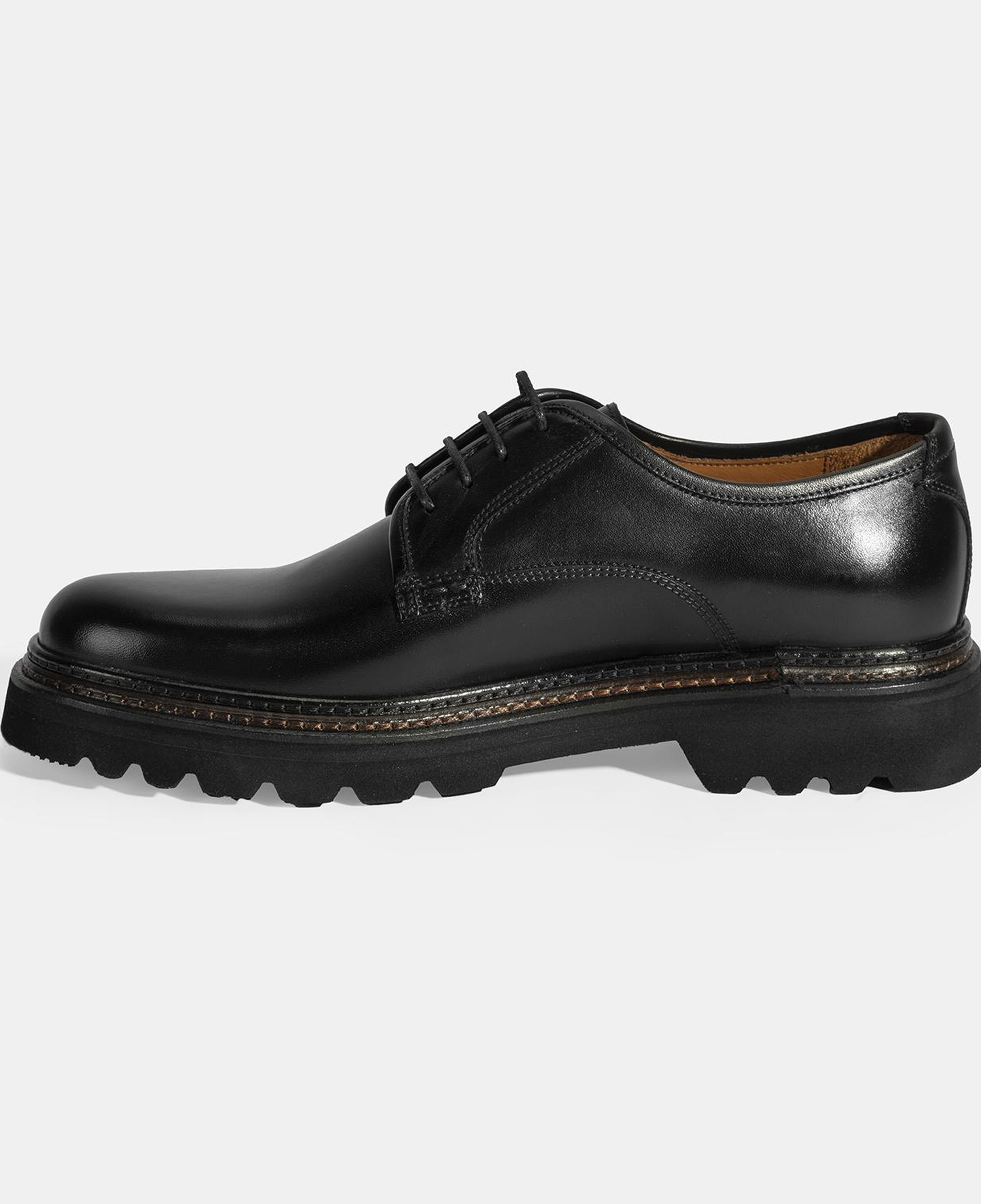 Erkek Siyah Bağcıklı Günlük Deri Ayakkabı