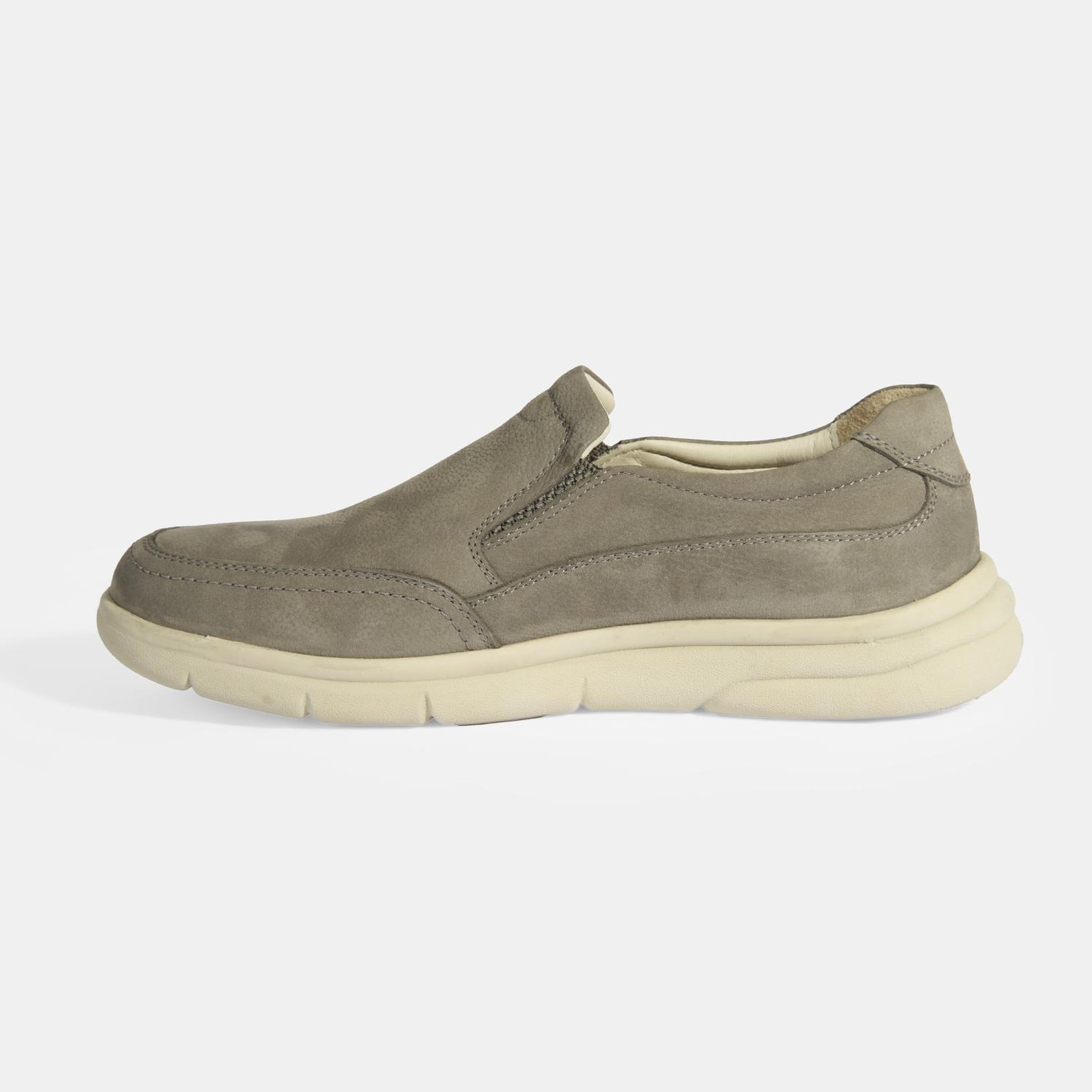 Erkek Bej Slip-On Nubuk Deri DesaComfort Günlük Ayakkabı