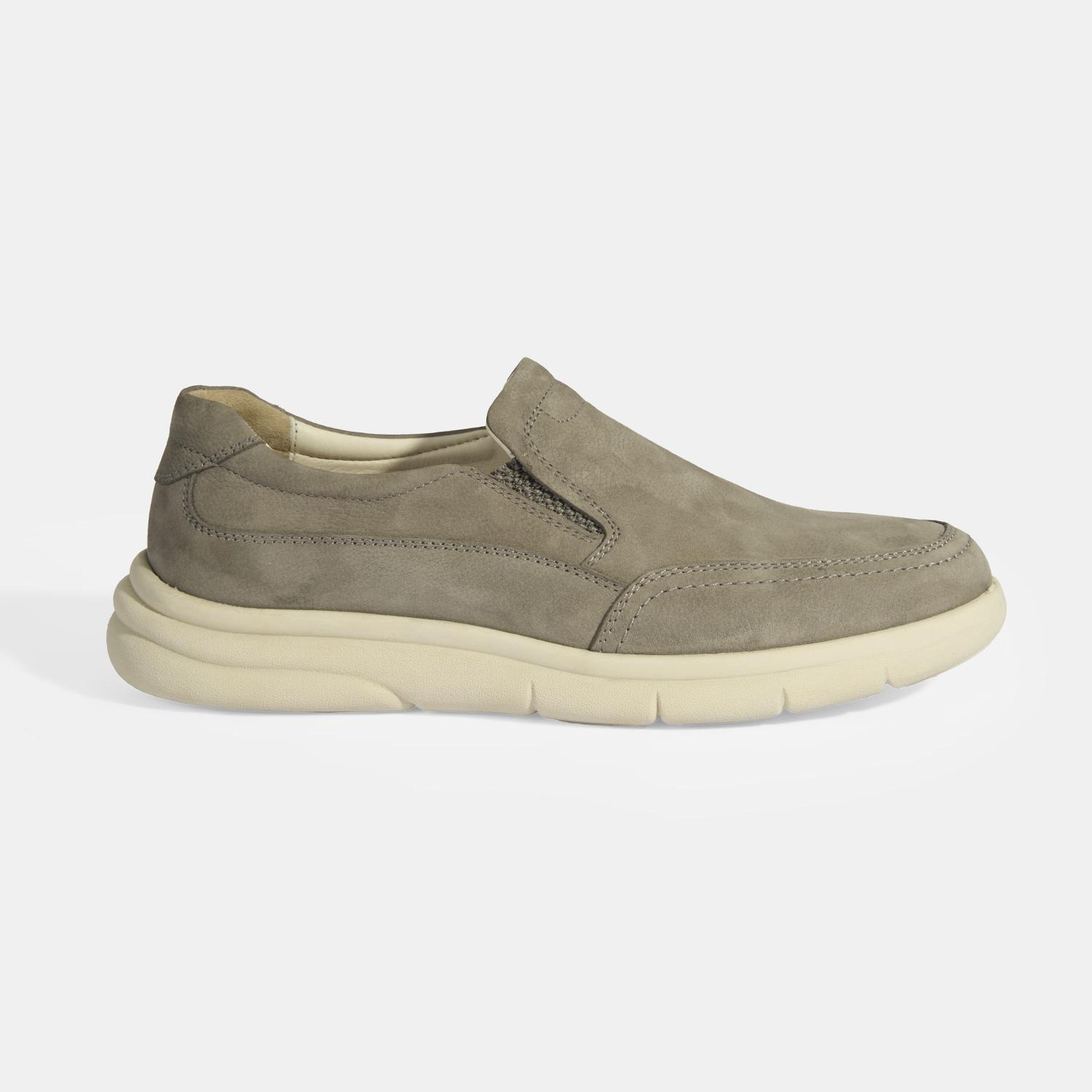 Erkek Bej Slip-On Nubuk Deri DesaComfort Günlük Ayakkabı