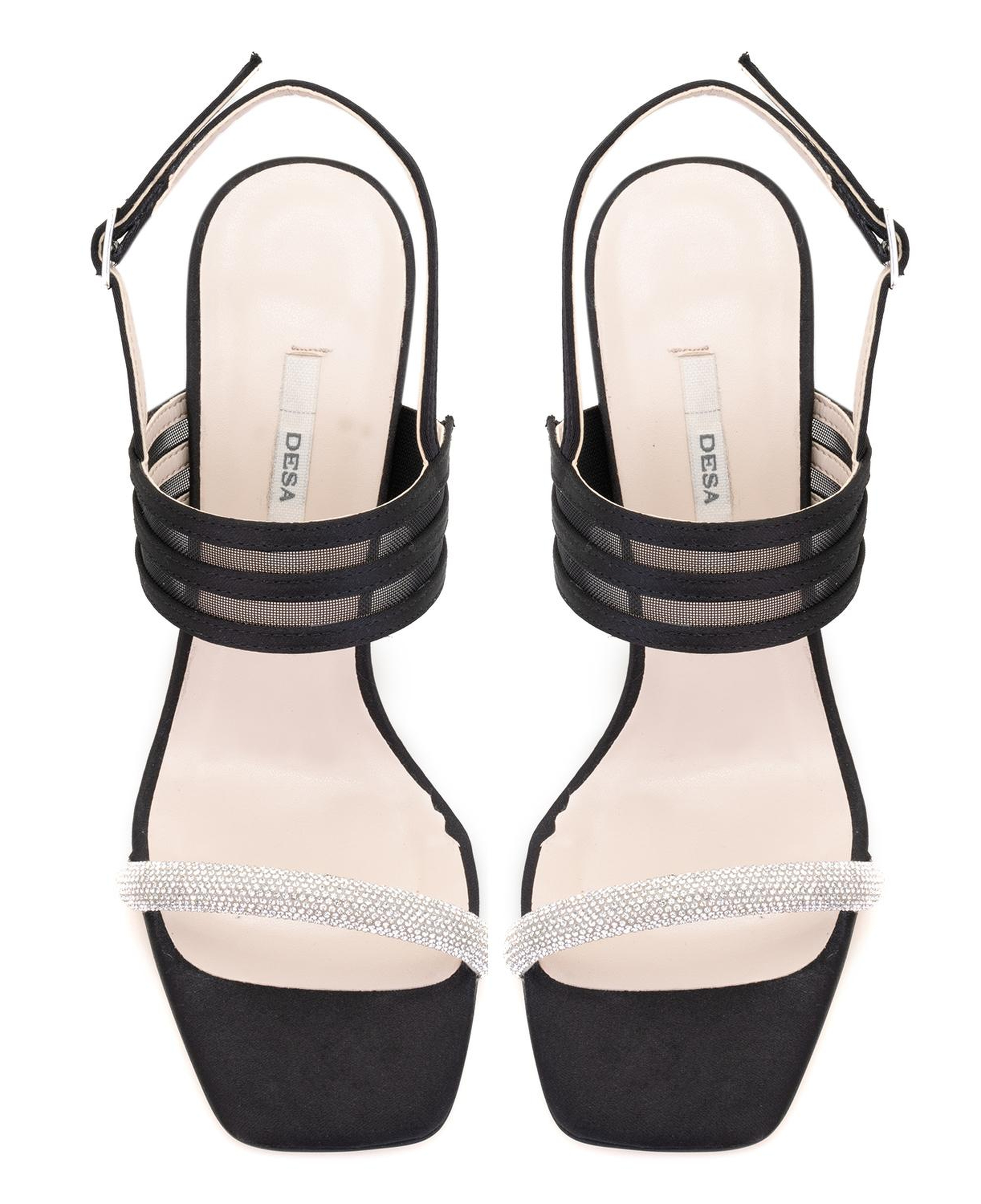 Kadın Siyah Taşlı Saten Abiye Ayakkabı