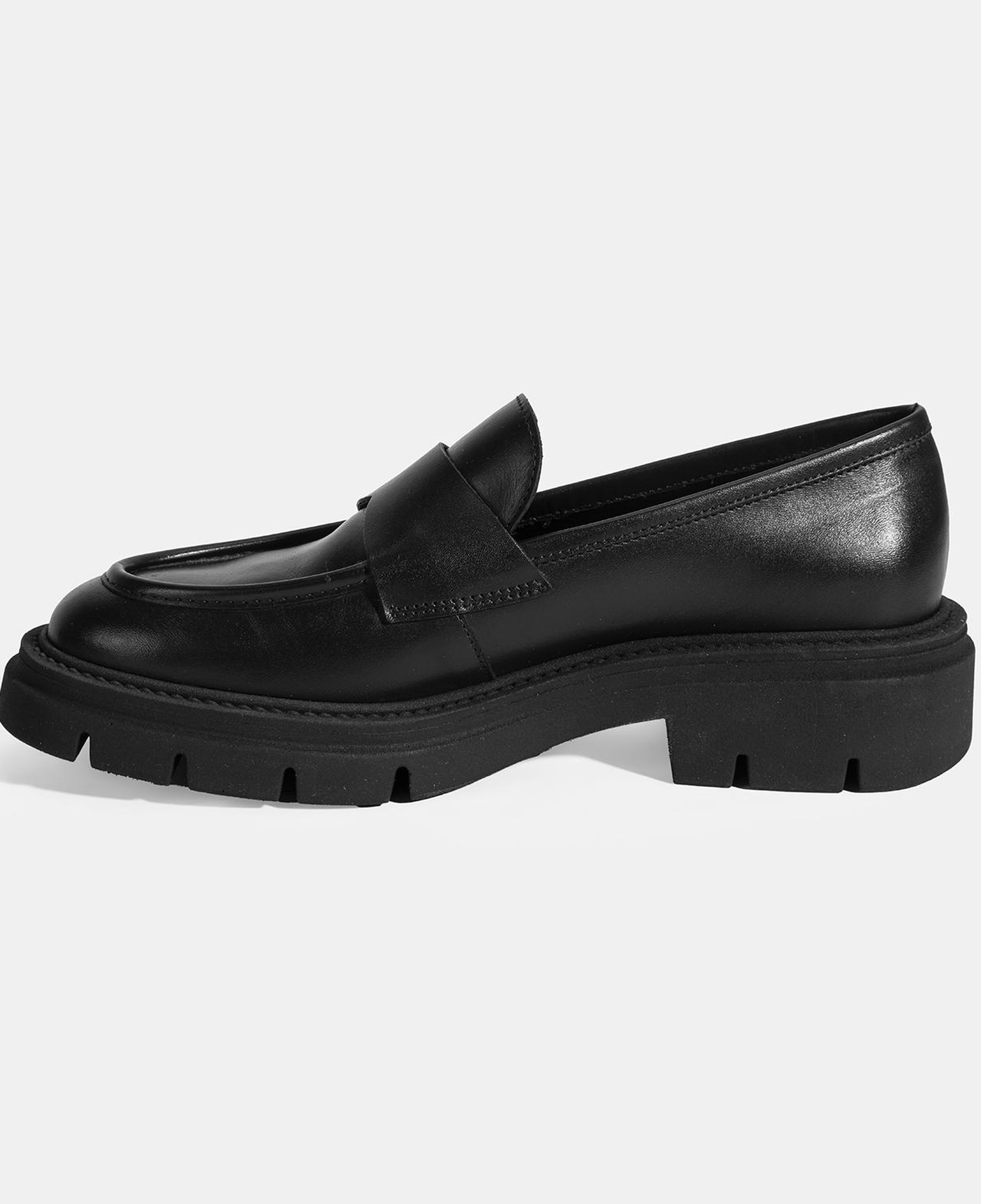Kadın Siyah Deri Loafer