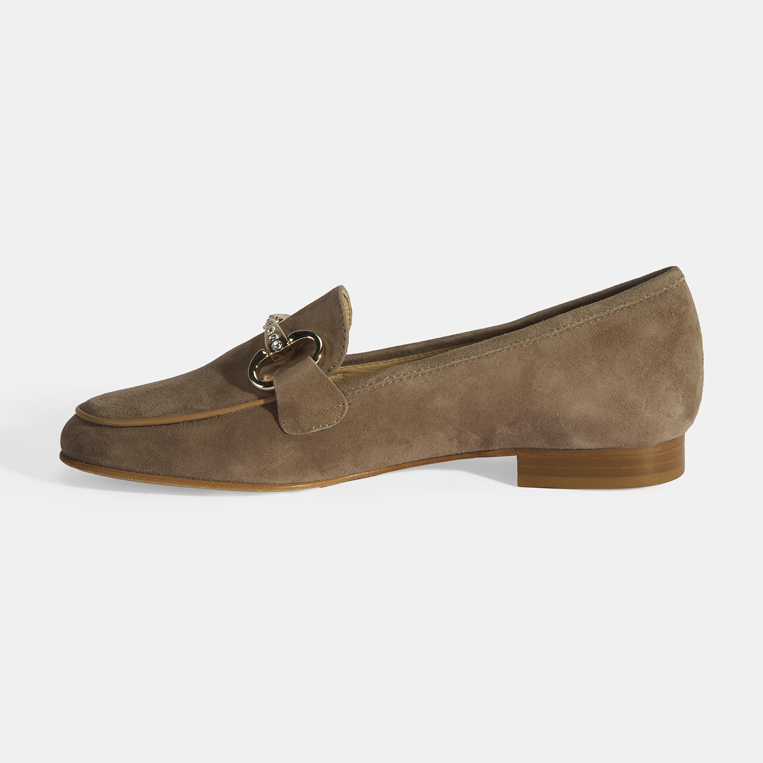 Luca Grossi Kadın Vizon Toka Aksesuarlı Süet Loafer