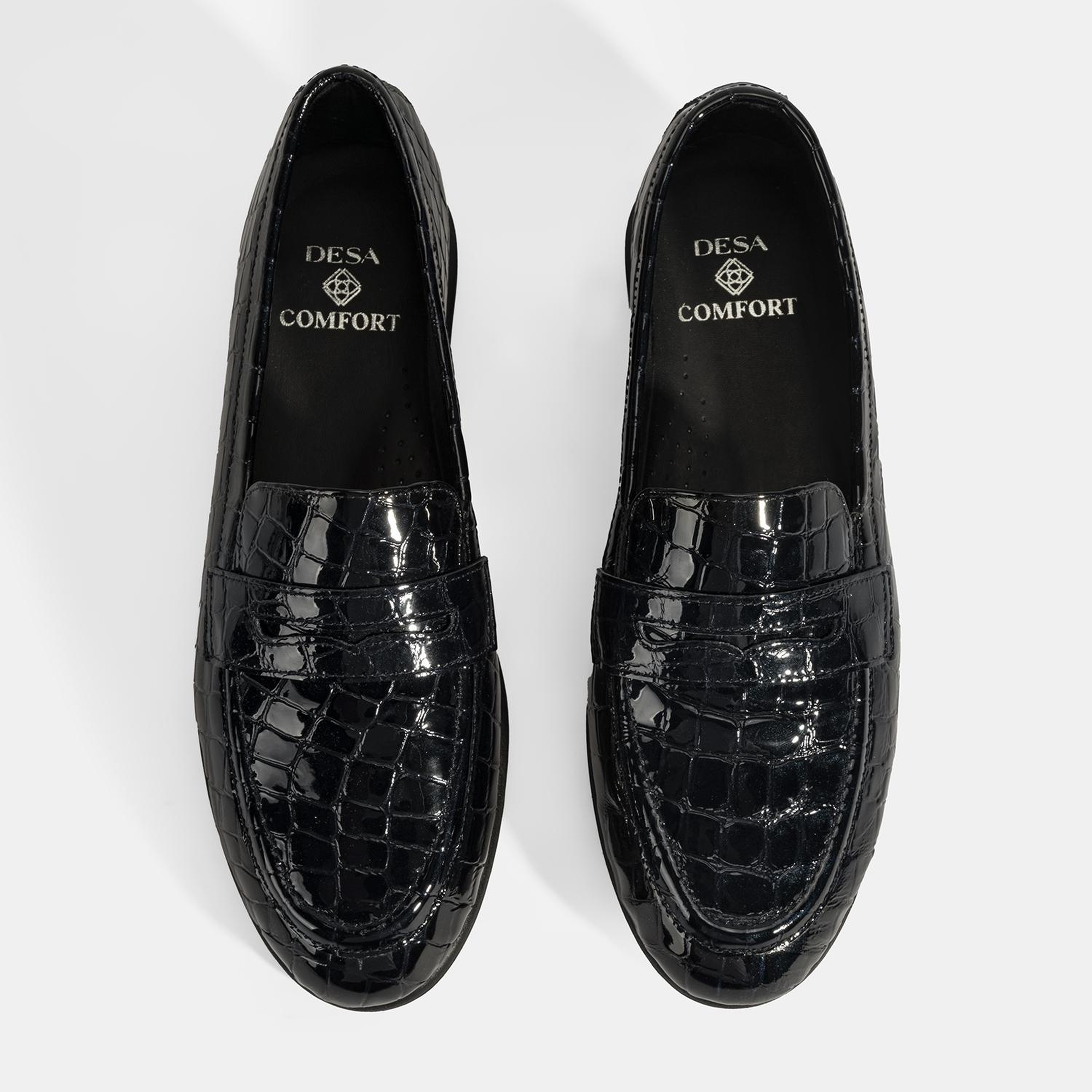 Kadın Lacivert DesaComfort Dolgu Topuklu Deri Ayakkabı