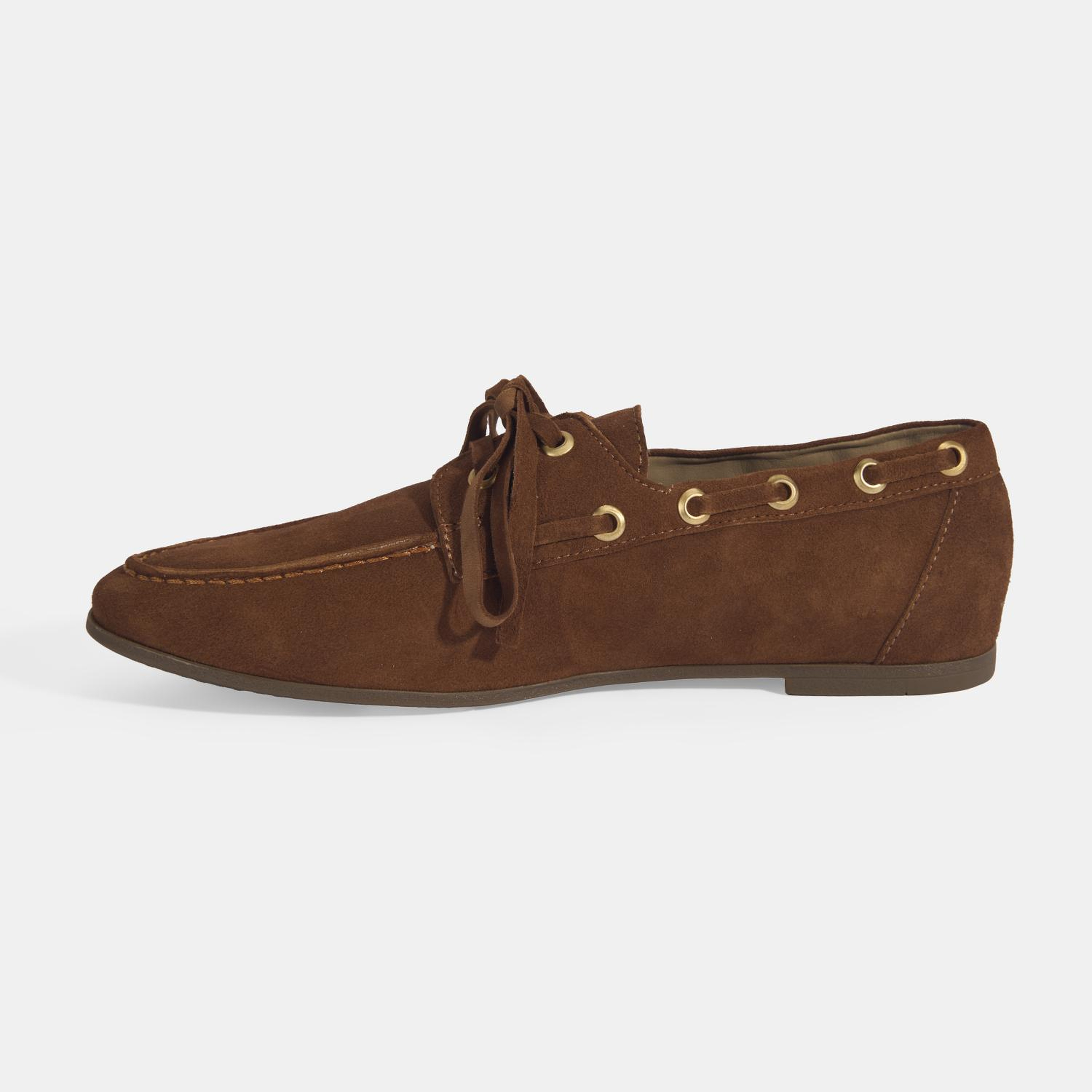Limited Edition Kadın Taba Bağcık Detaylı Süet Loafer