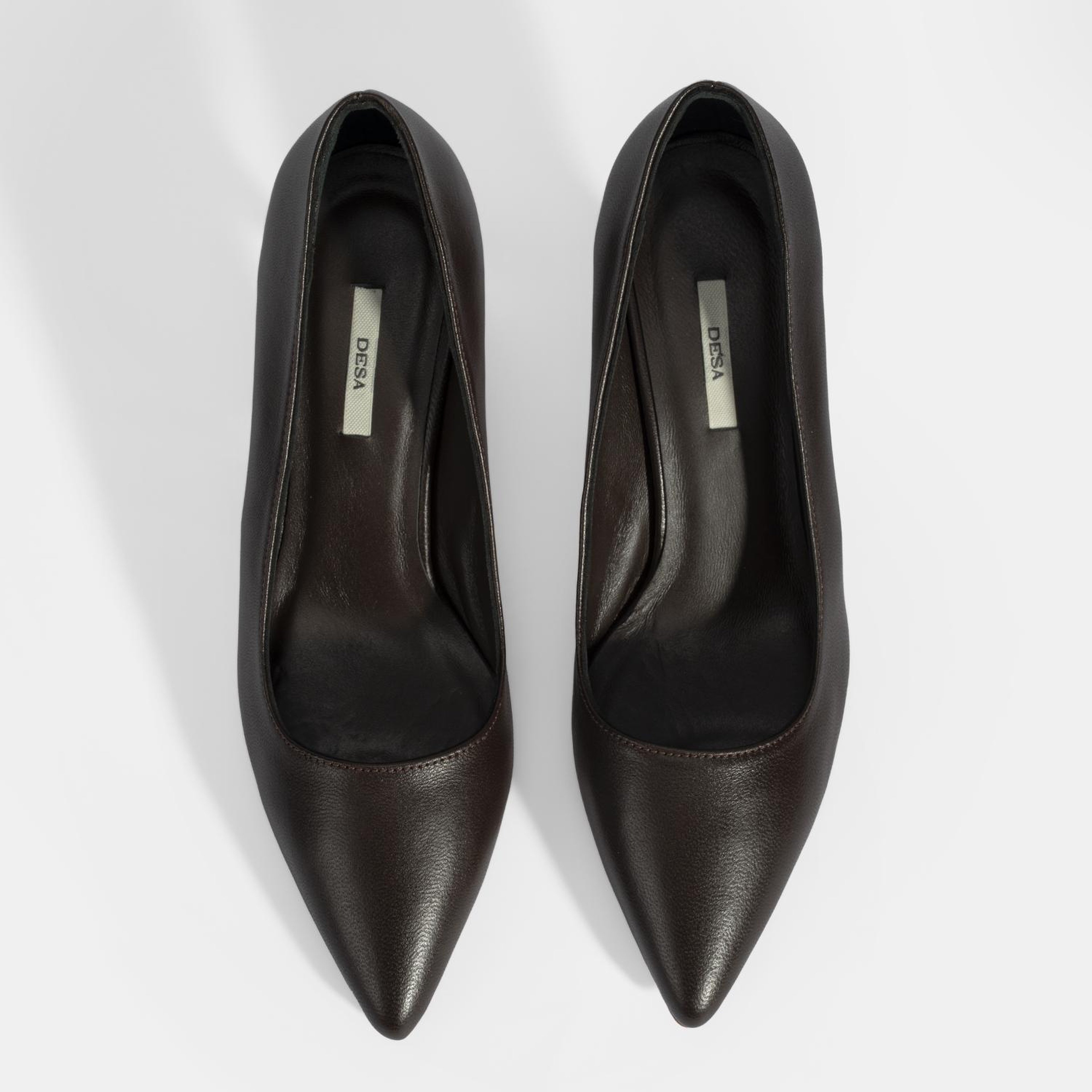 Kadın Kahve Deri Stiletto