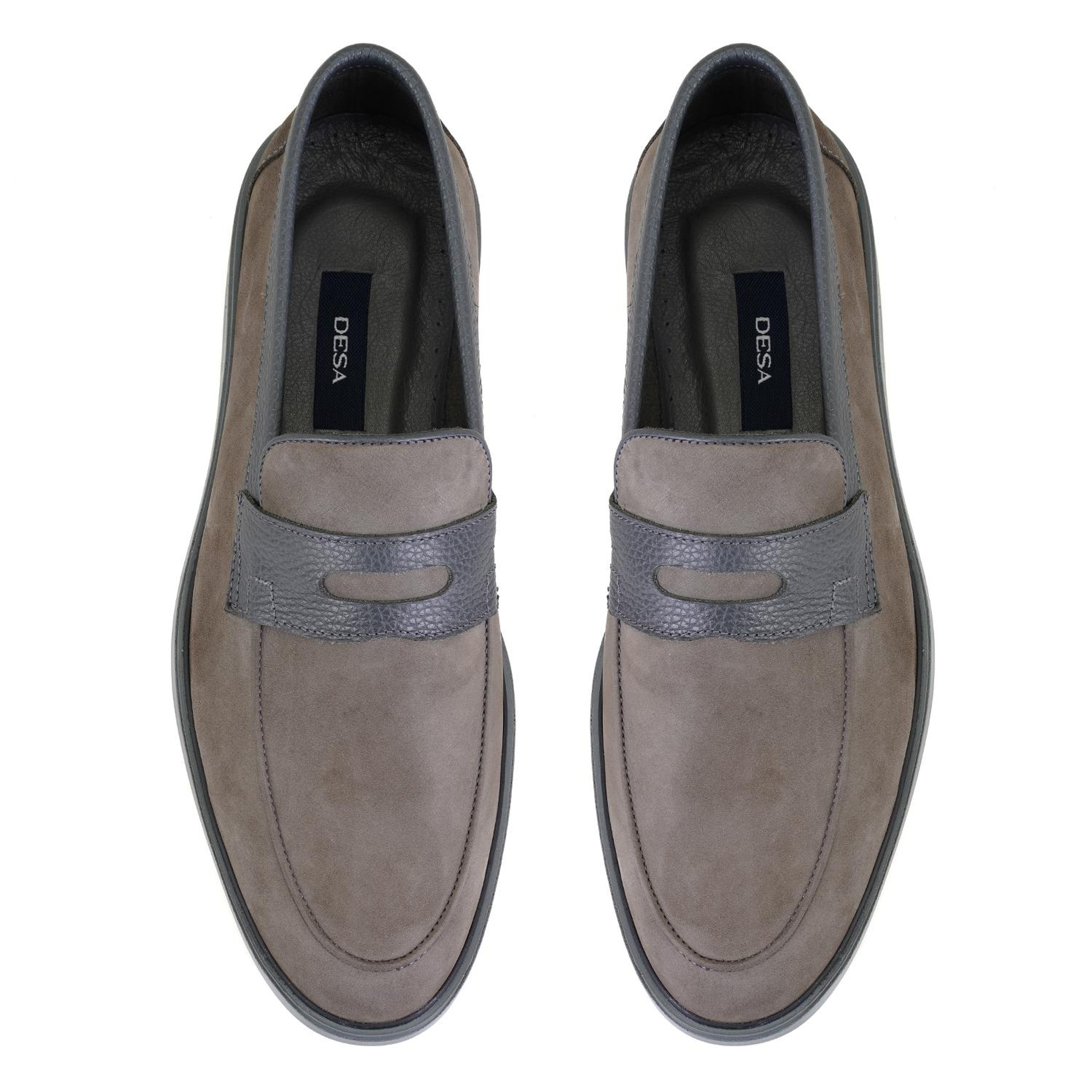 Barnes Gri Erkek Nubuk Deri Günlük Ayakkabı