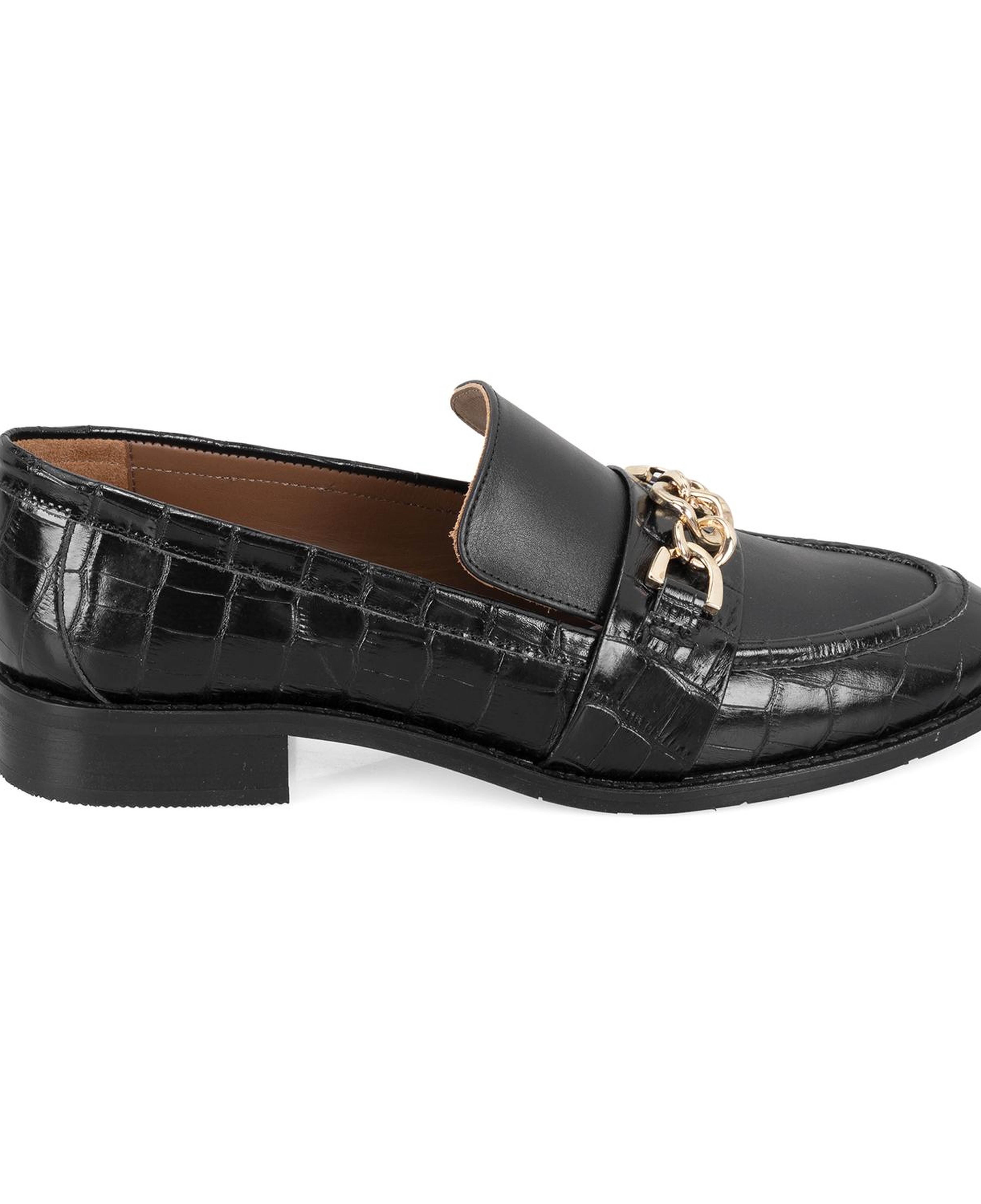 Kadın Siyah Günlük Deri Loafer