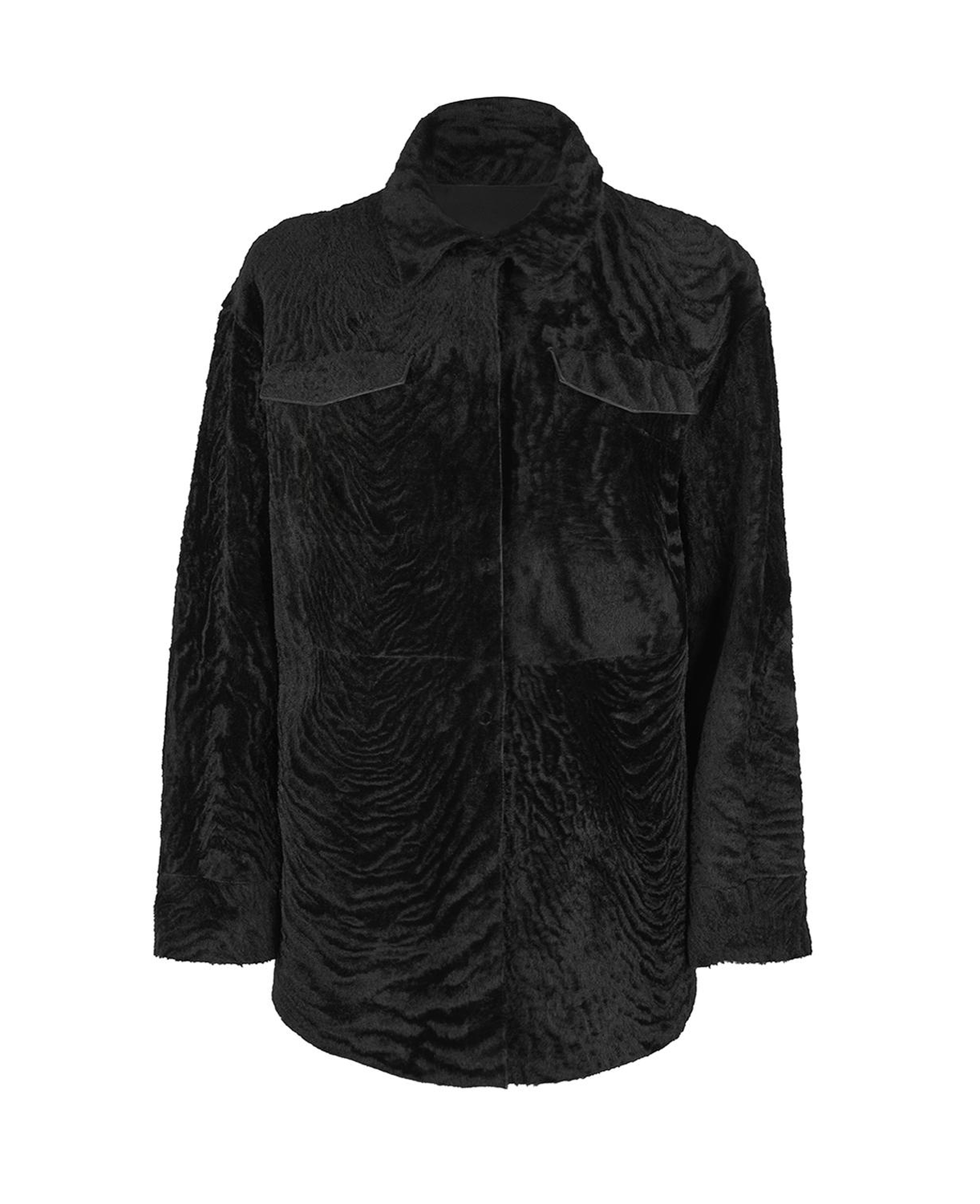 Chayan Siyah Kadın Çift Taraflı Gömlek