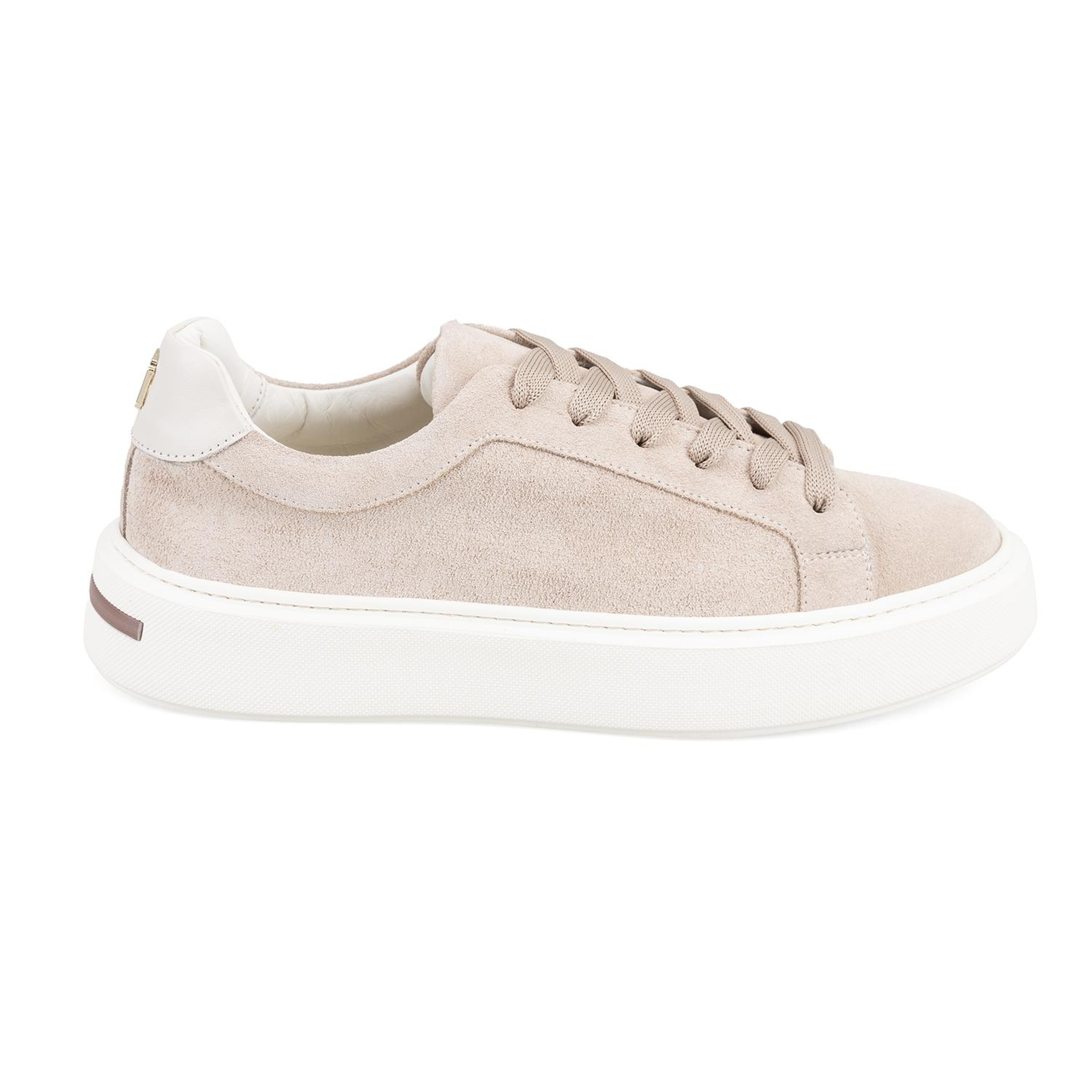 Kadın Bej Süet Deri Spor Ayakkabı