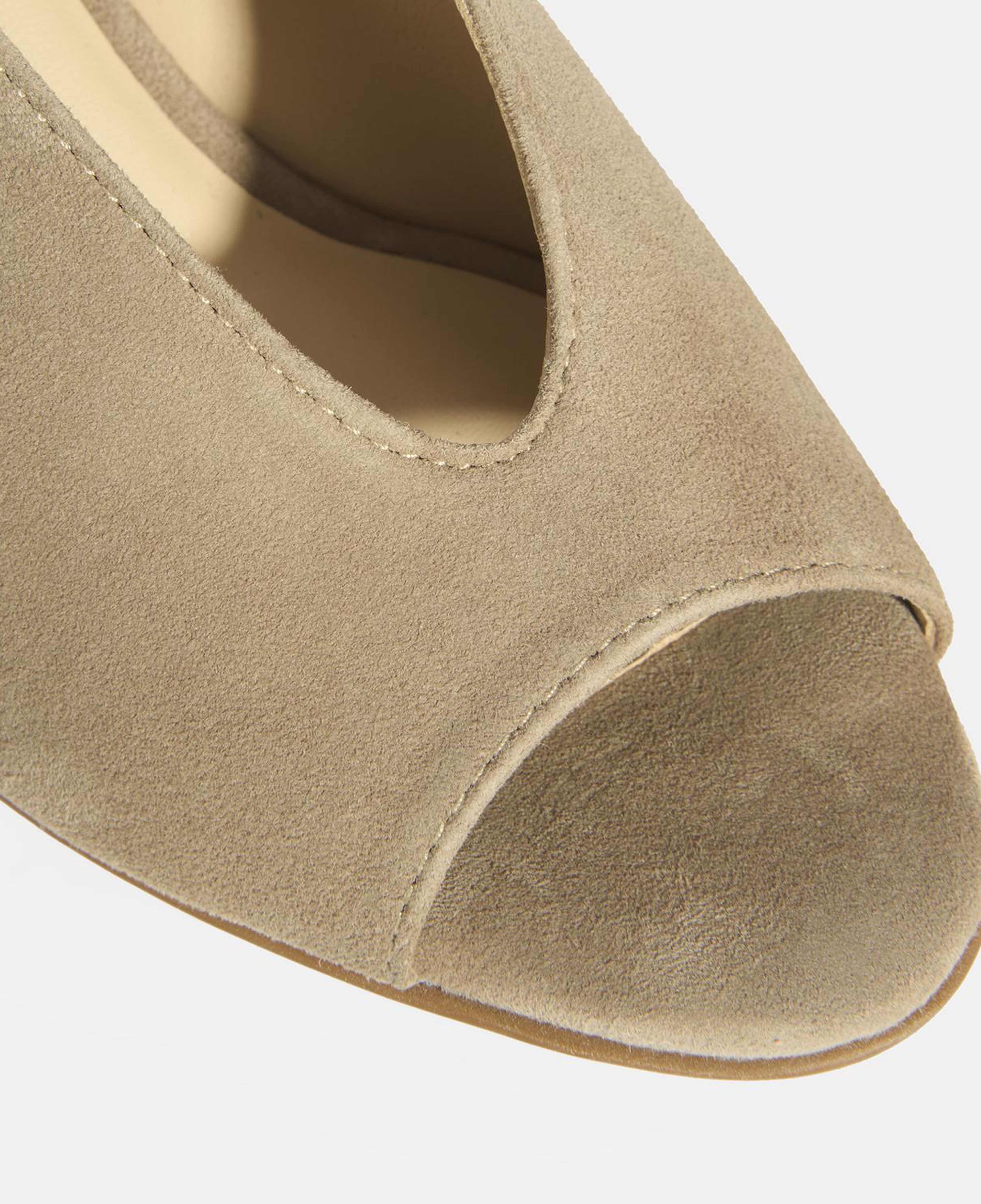 Kadın Vizon DesaComfort Toka Detaylı Slingback Topuklu Günlük Ayakkabı