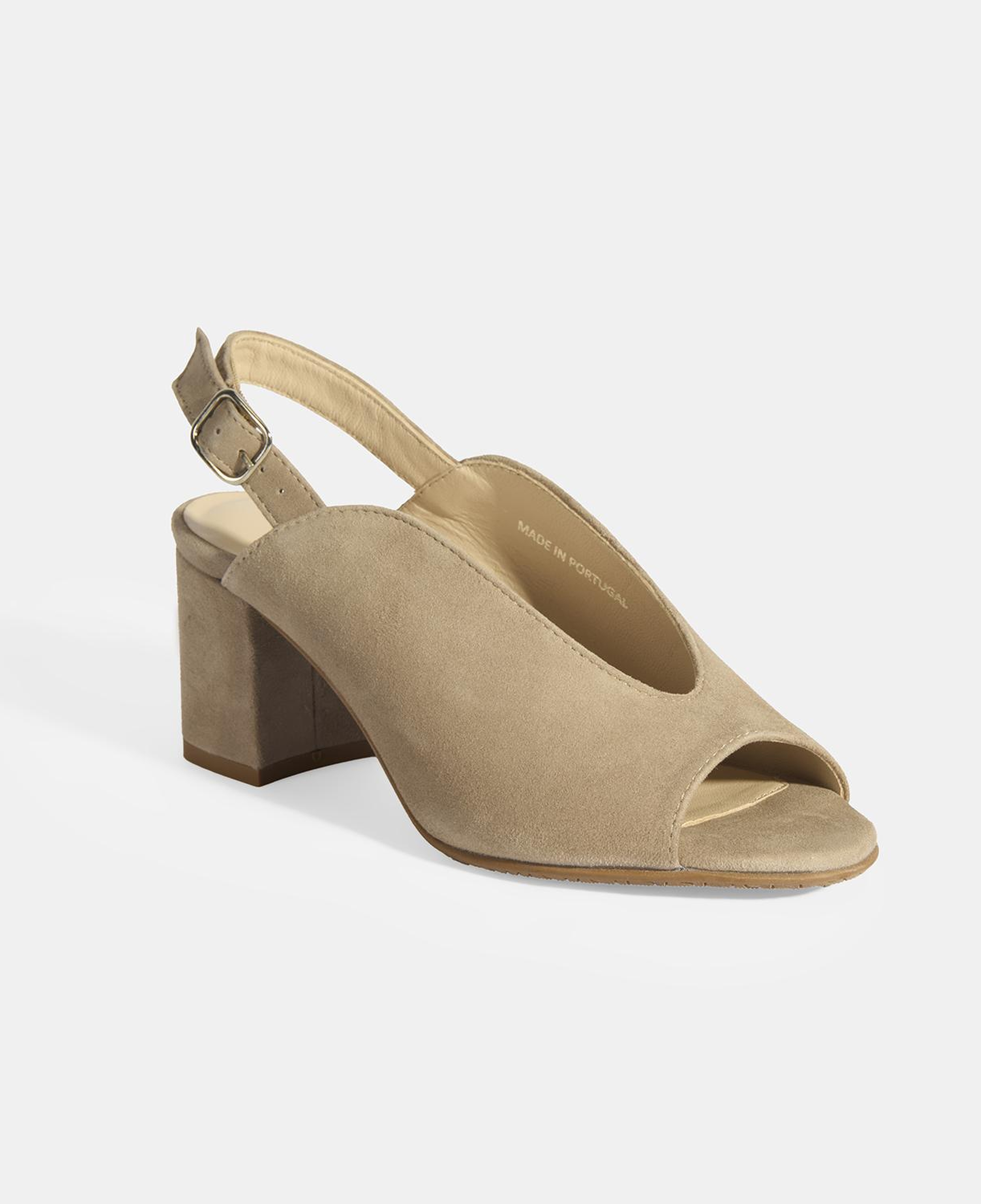 Kadın Vizon DesaComfort Toka Detaylı Slingback Topuklu Günlük Ayakkabı