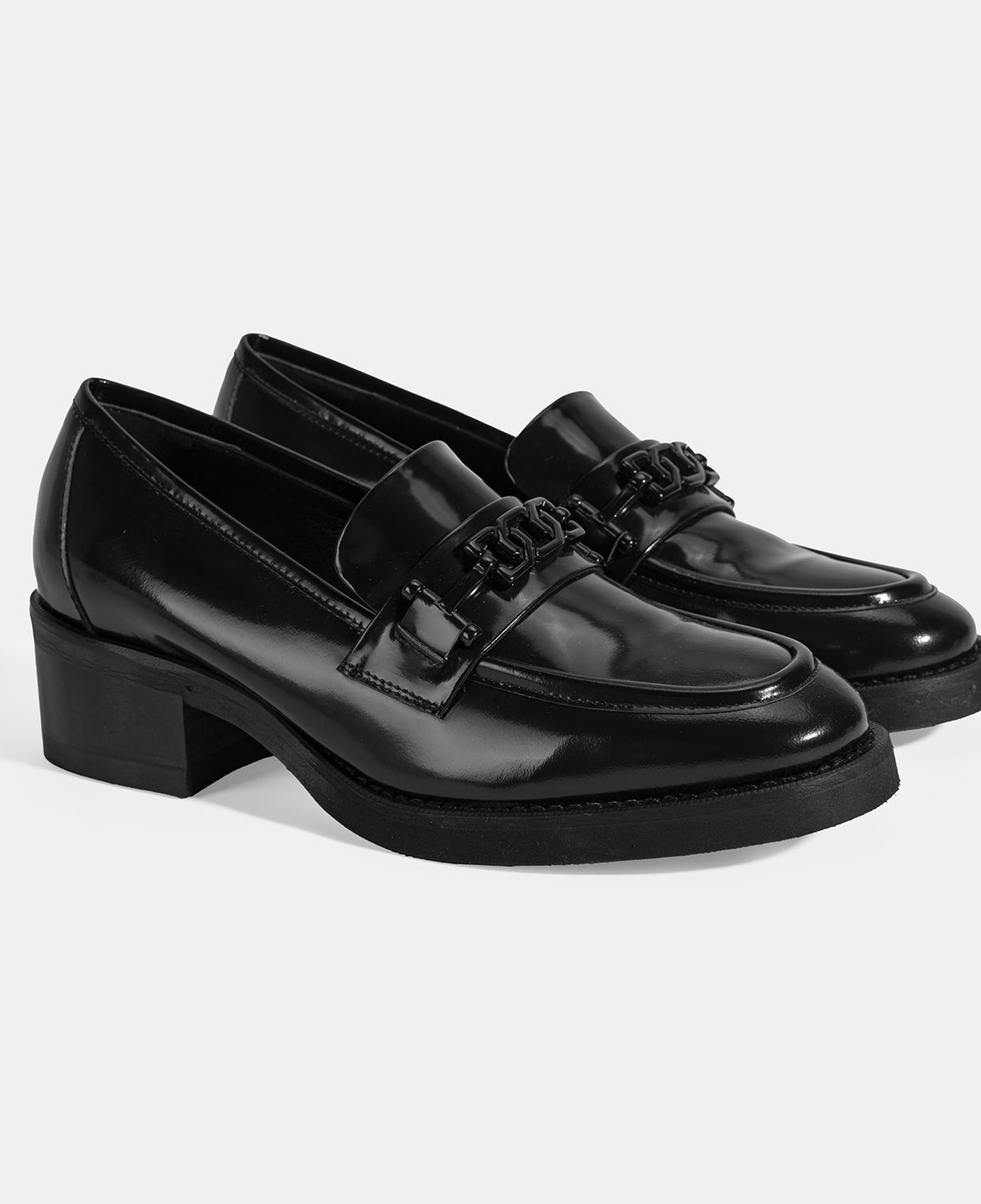 Luca Grossi Kadın Siyah Toka Detaylı Deri Loafer