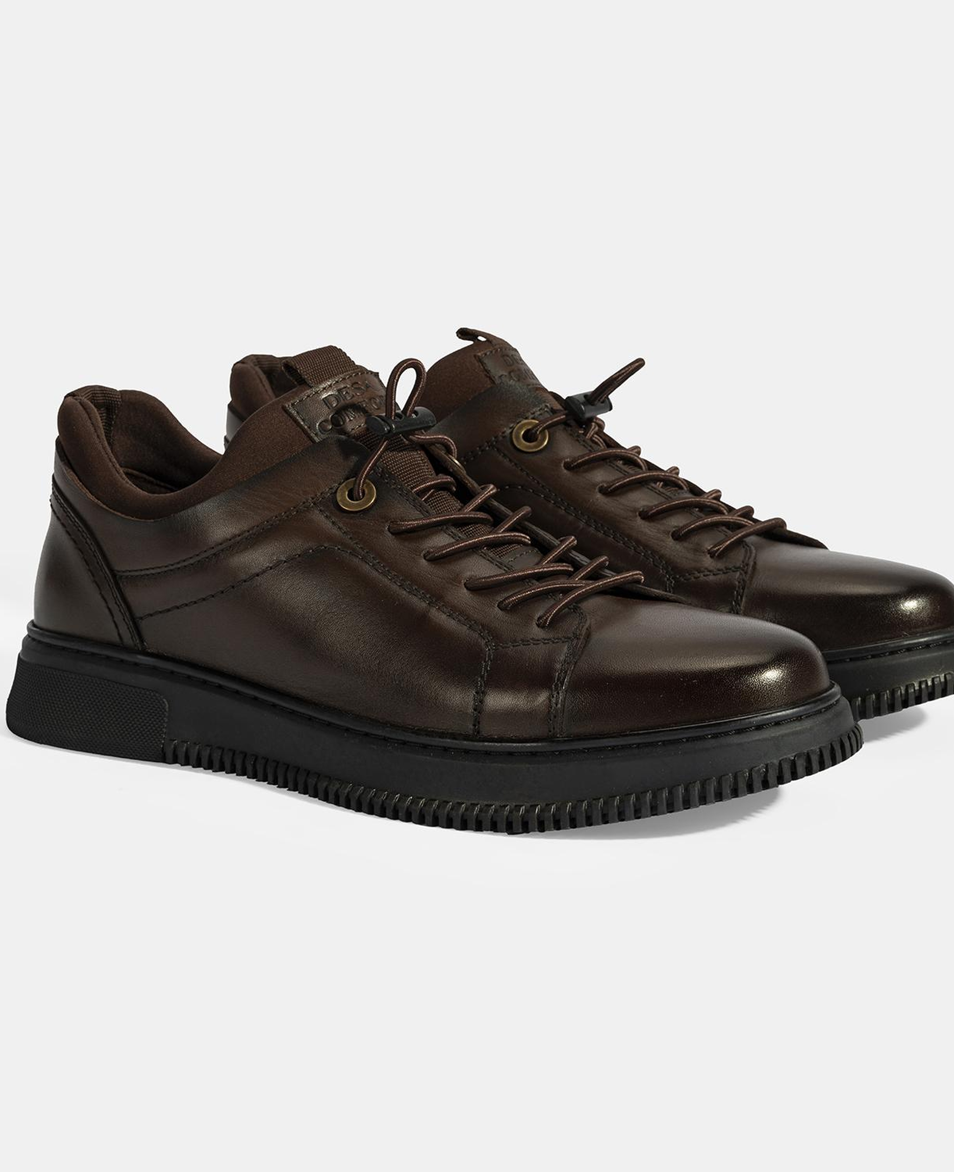 Erkek Kahve DesaComfort Bağcıklı Deri Günlük Ayakkabı