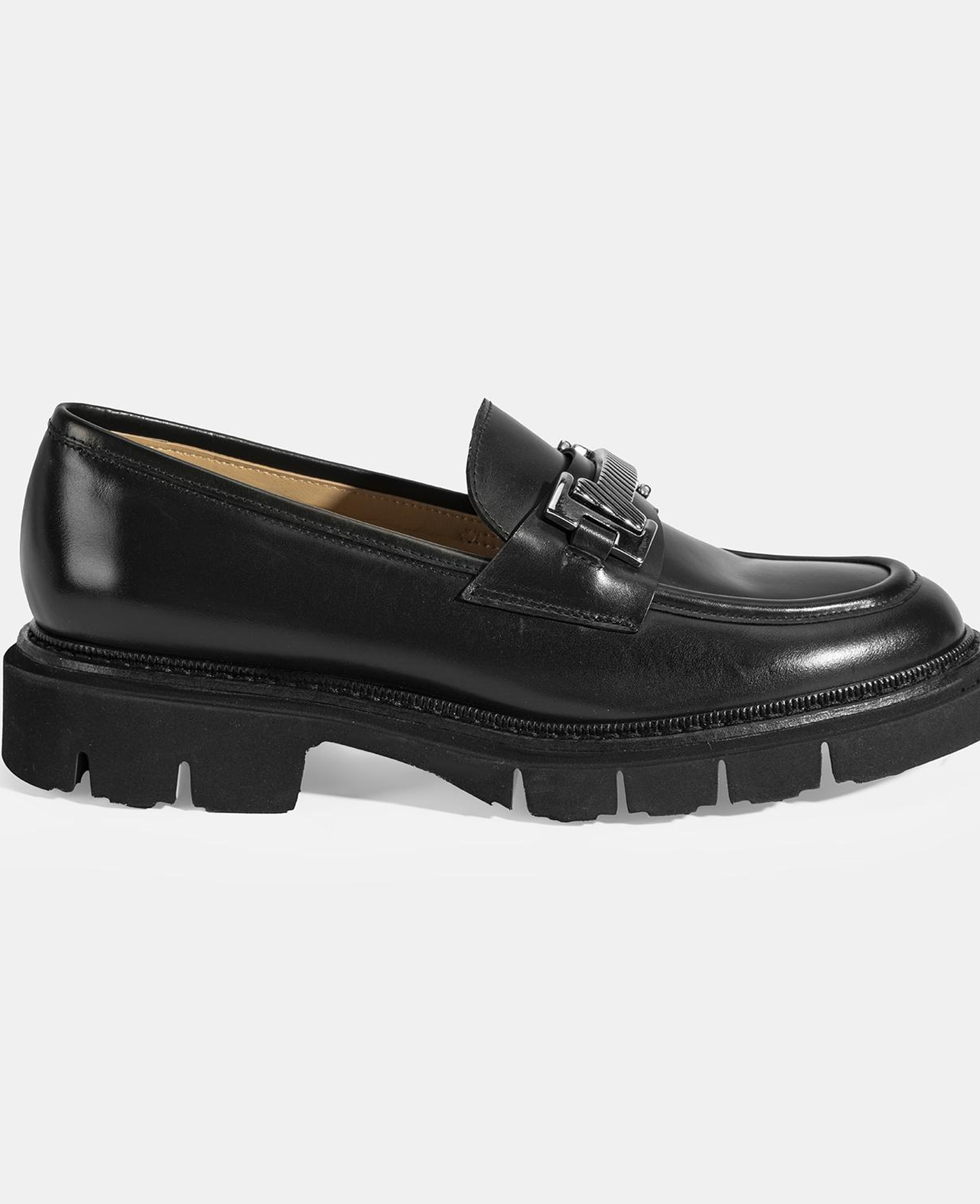 Luca Grossi Kadın Siyah Toka Detaylı Deri Loafer