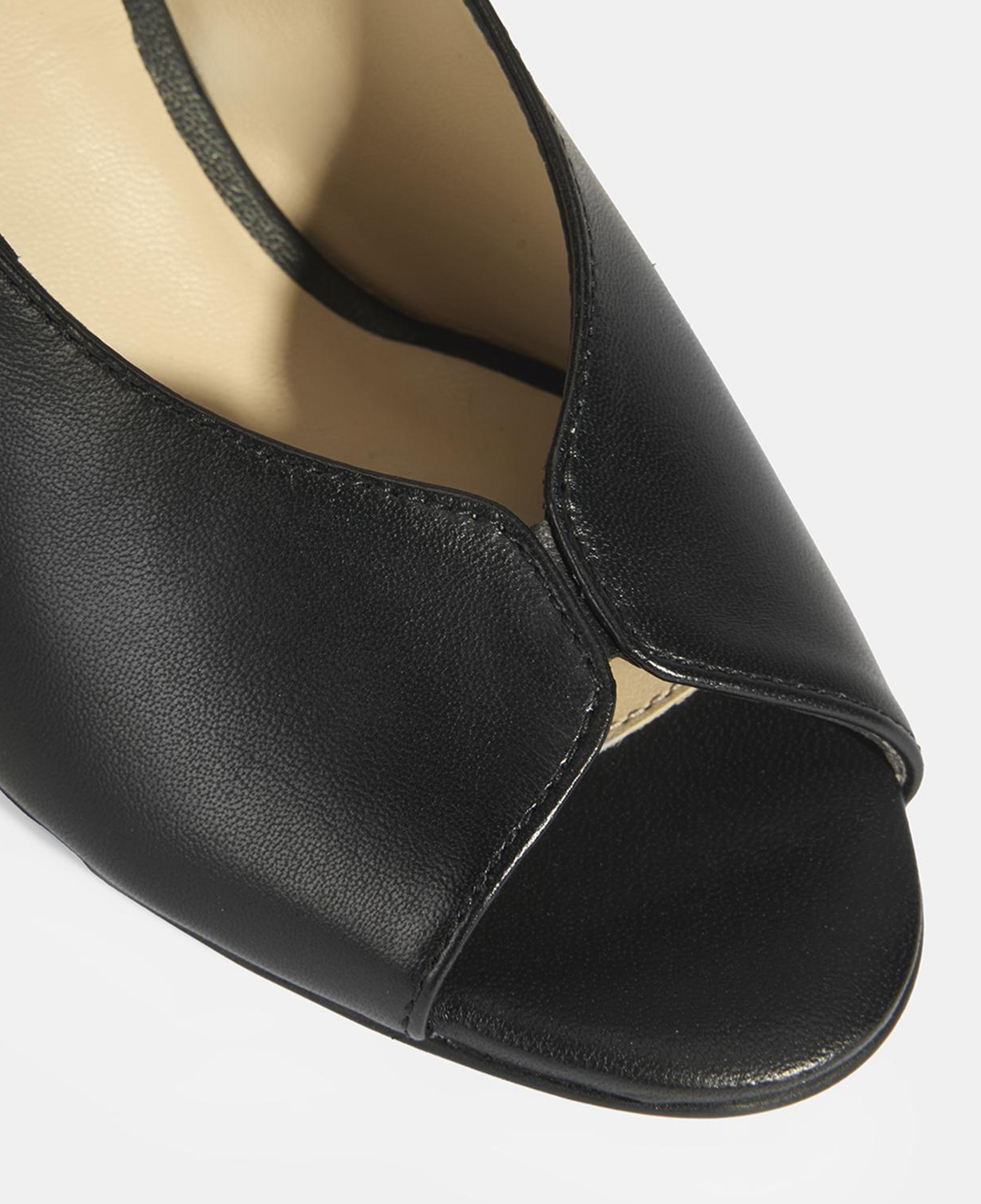 Kadın Siyah DesaComfort Lastik Bantlı Slingback Topuklu Ayakkabı