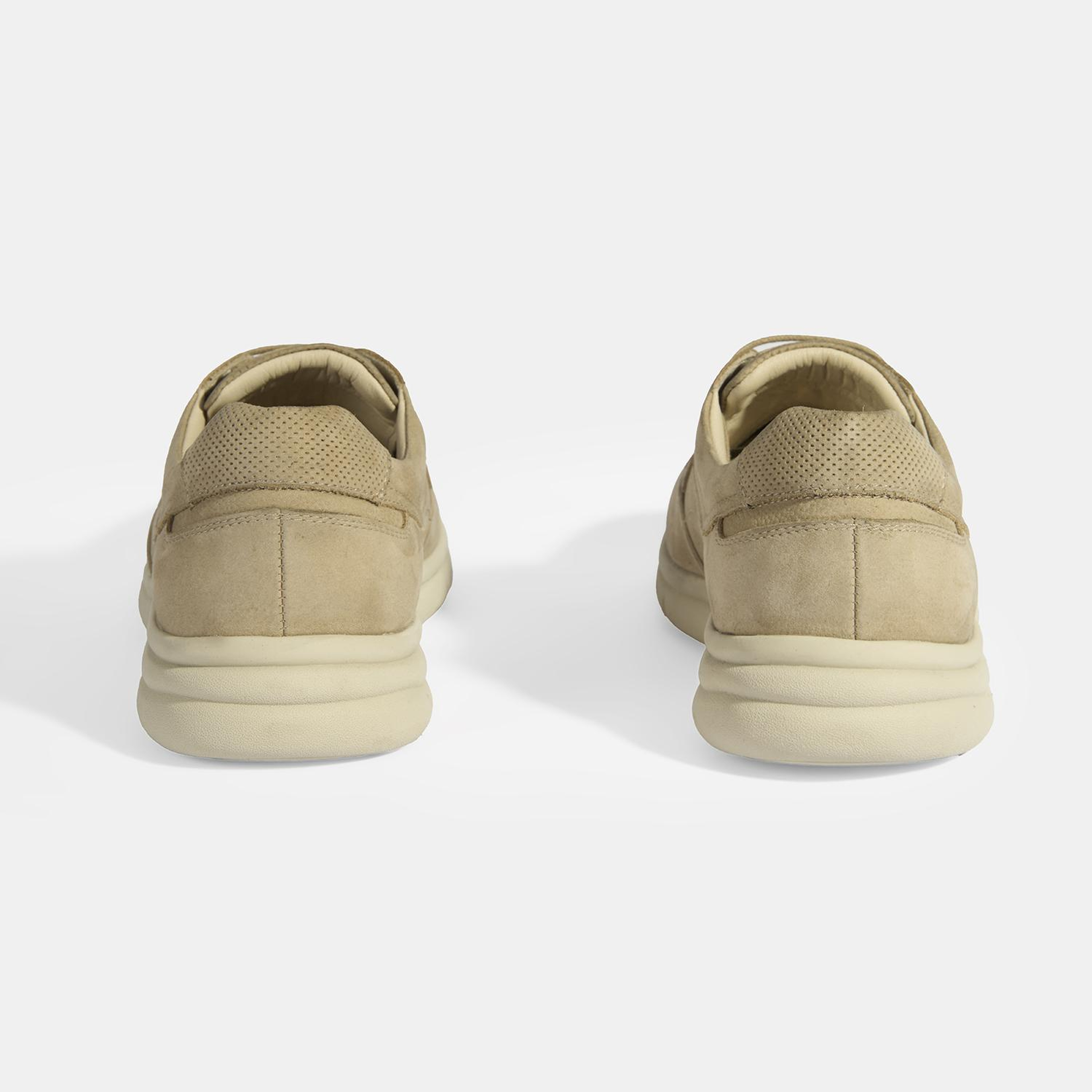 Erkek Bej Nubuk Deri Bağcıklı DesaComfort Günlük Ayakkabı