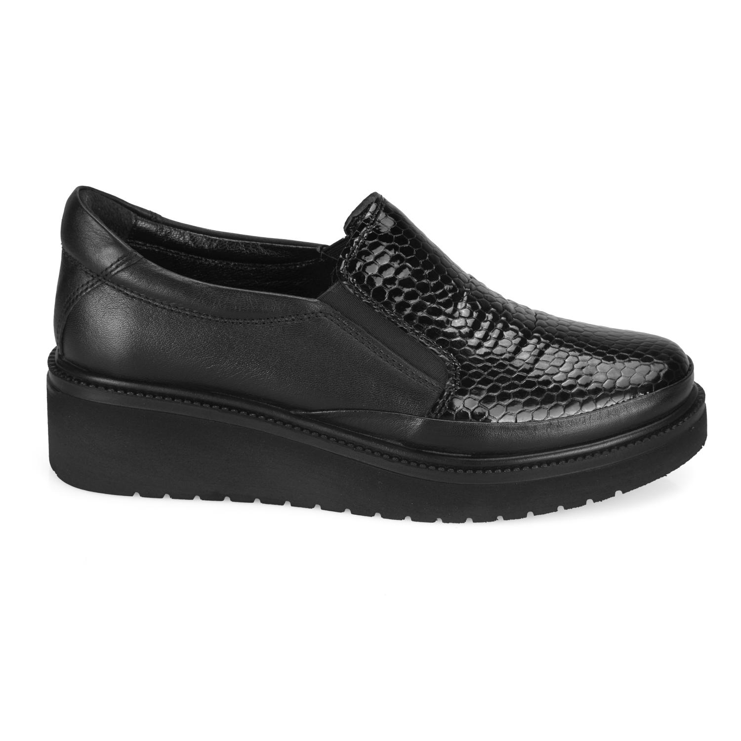 Kadın Siyah DesaComfort Deri Günlük Ayakkabı