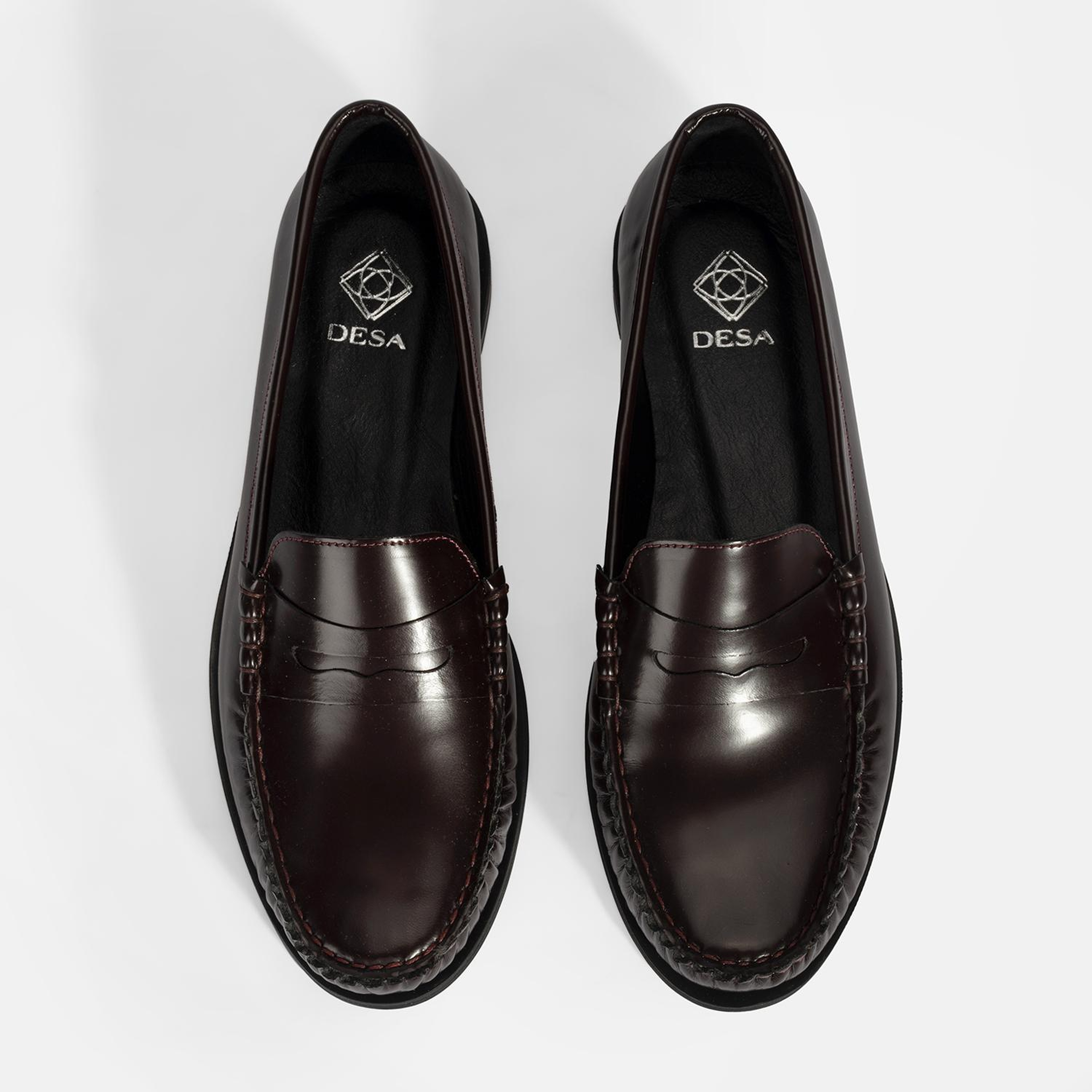 Kadın Bordo Klasik Deri Loafer