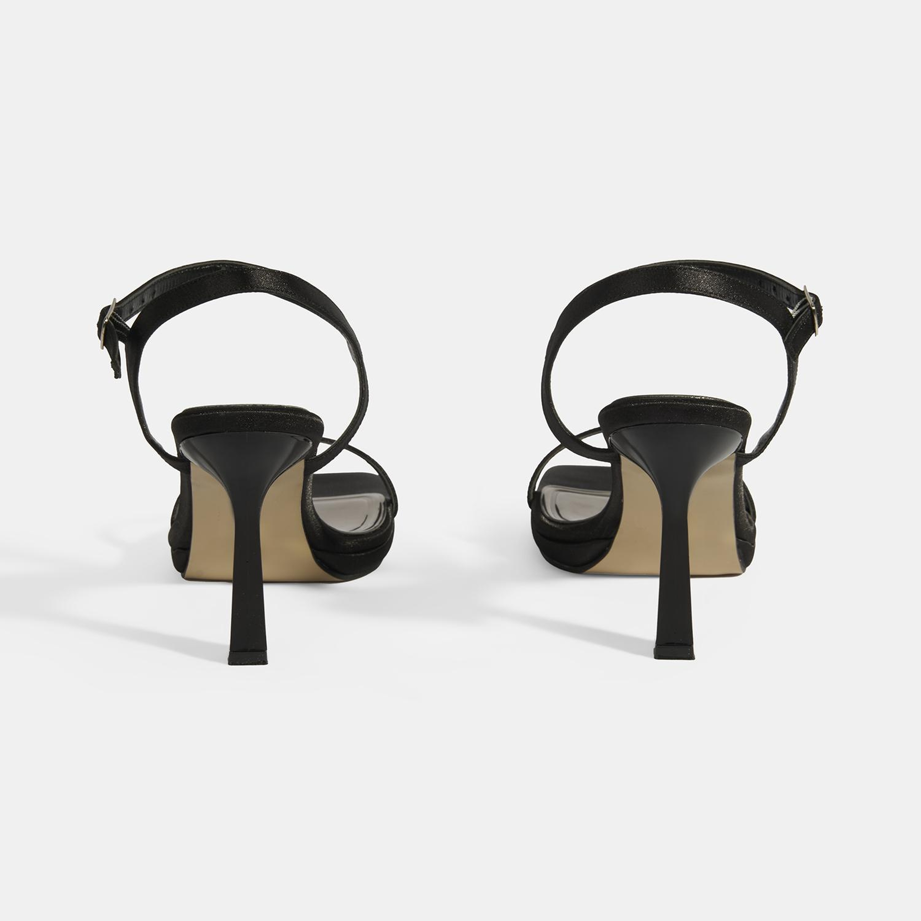 Kadın Siyah Toka Detaylı Topuklu Abiye Sandalet