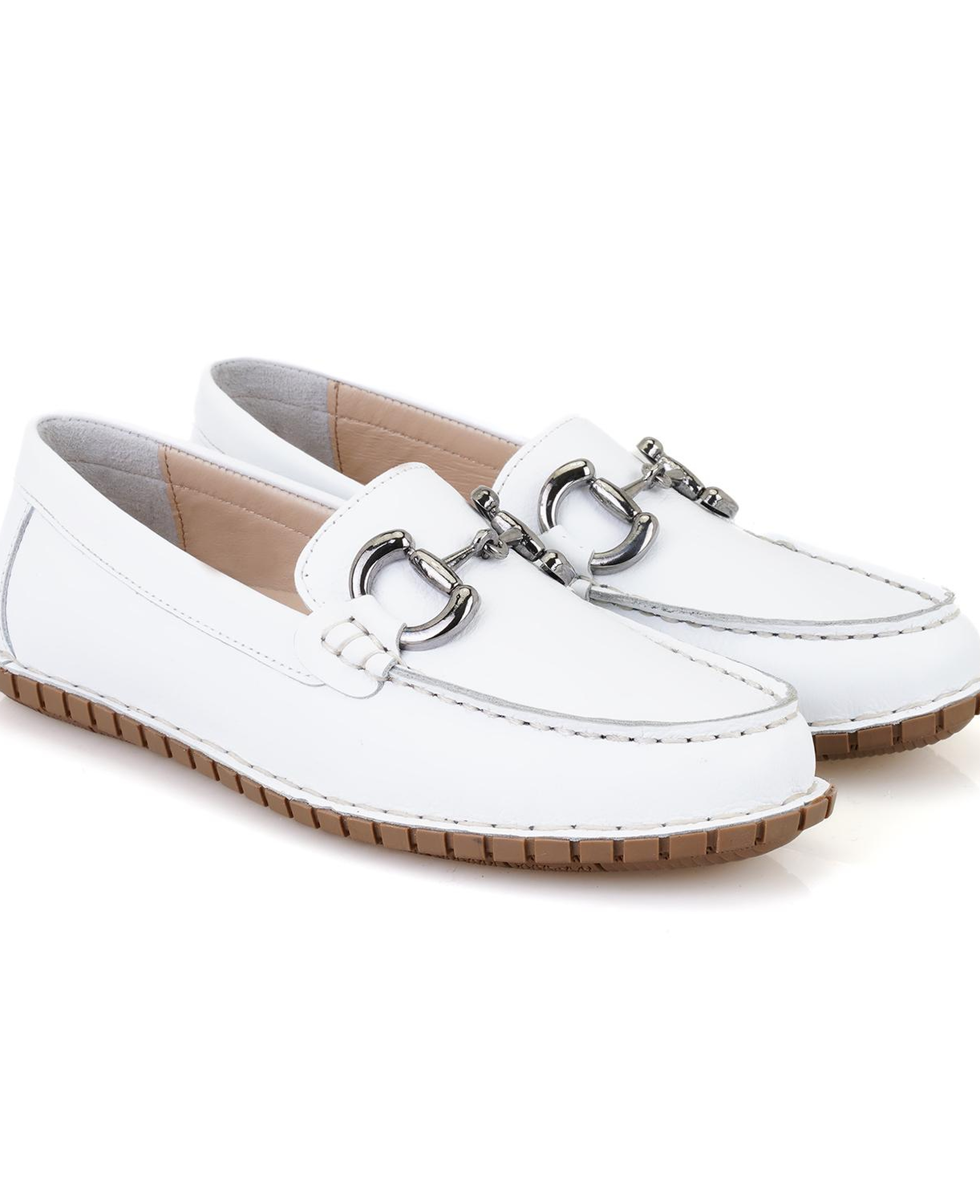 Kadın Beyaz DesaComfort Deri Loafer