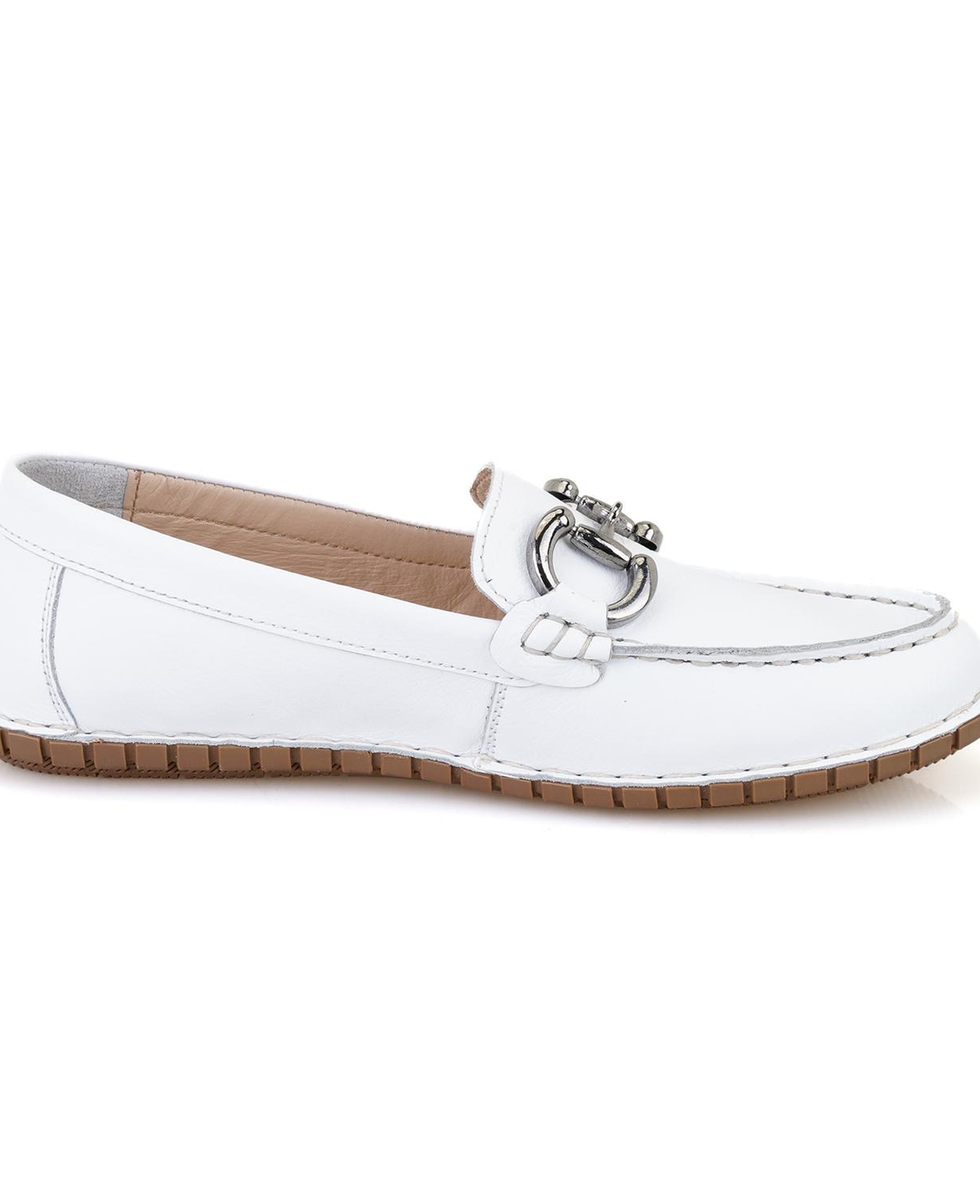 Kadın Beyaz DesaComfort Deri Loafer