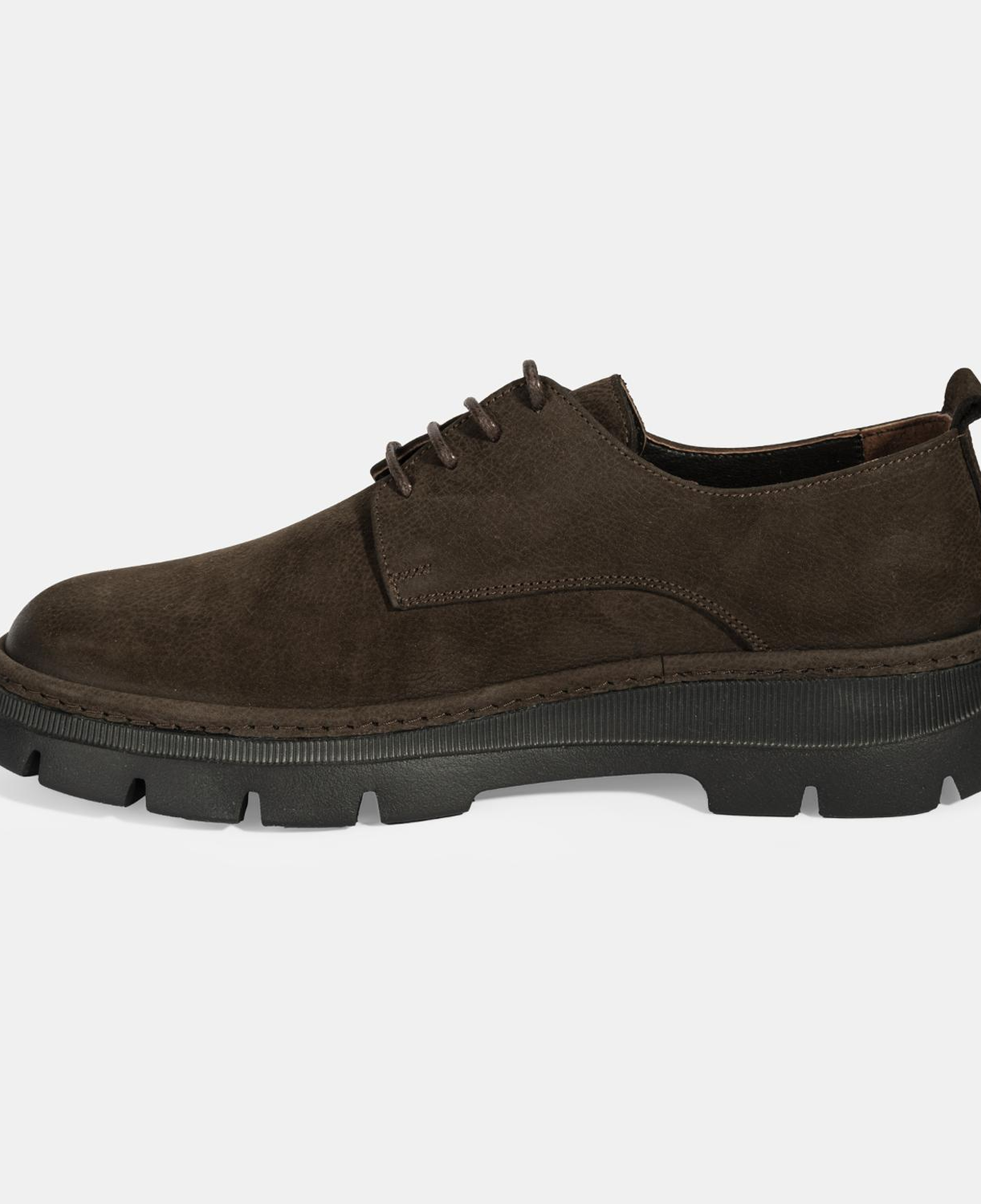 Erkek Kahve Bağcıklı Nubuk Deri Ayakkabı
