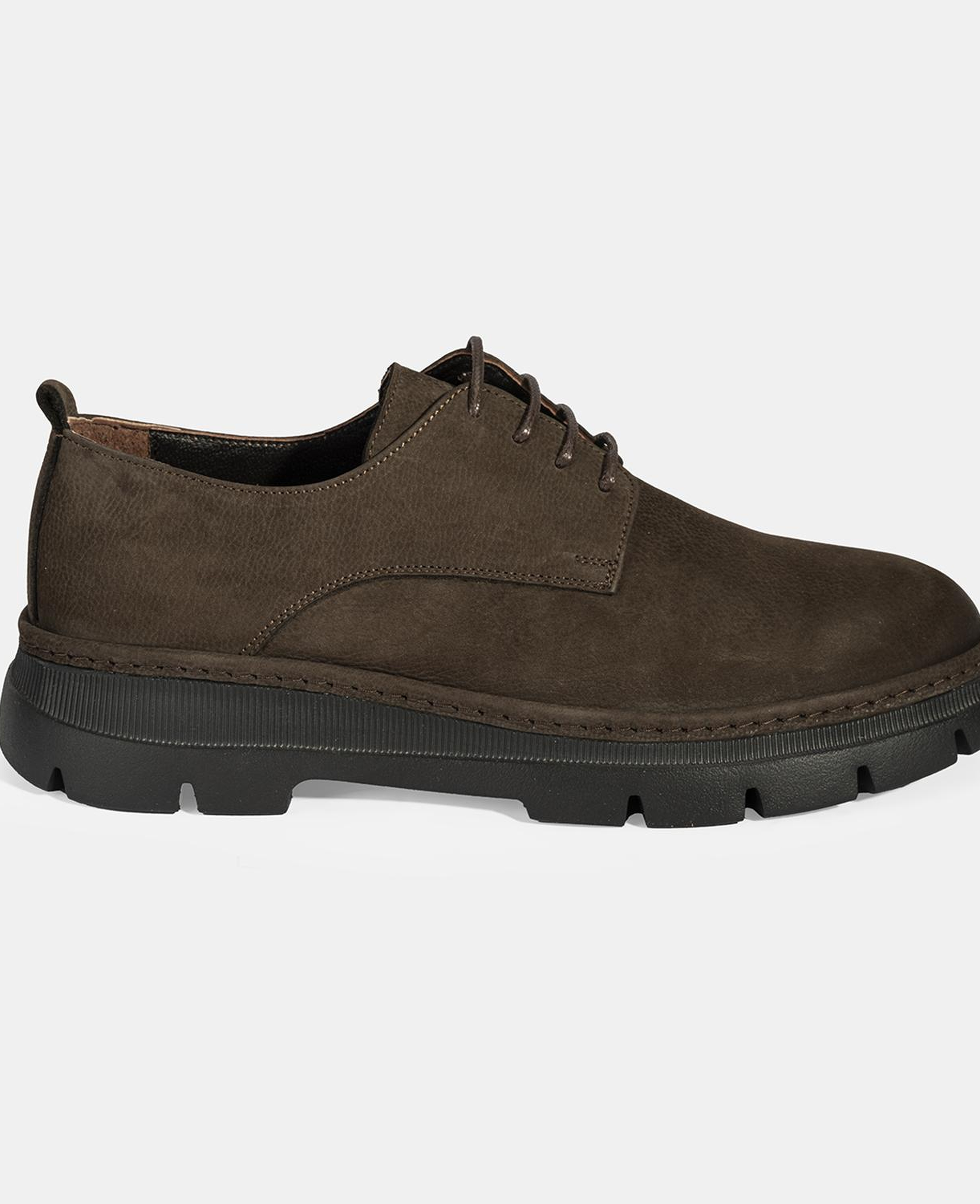 Erkek Kahve Bağcıklı Nubuk Deri Ayakkabı