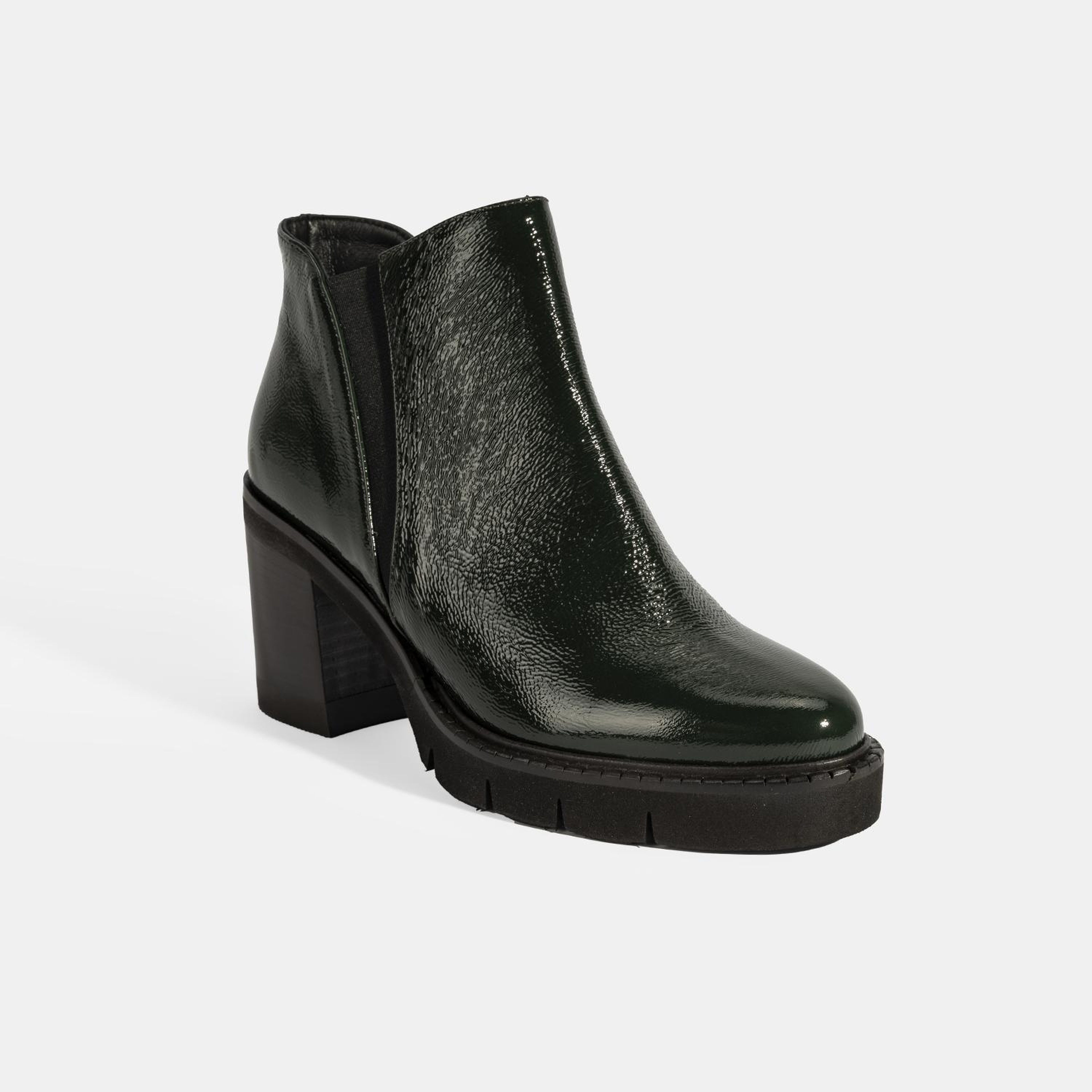 Luca Grossi Kadın Yeşil Platform Topuklu Rugan Bot