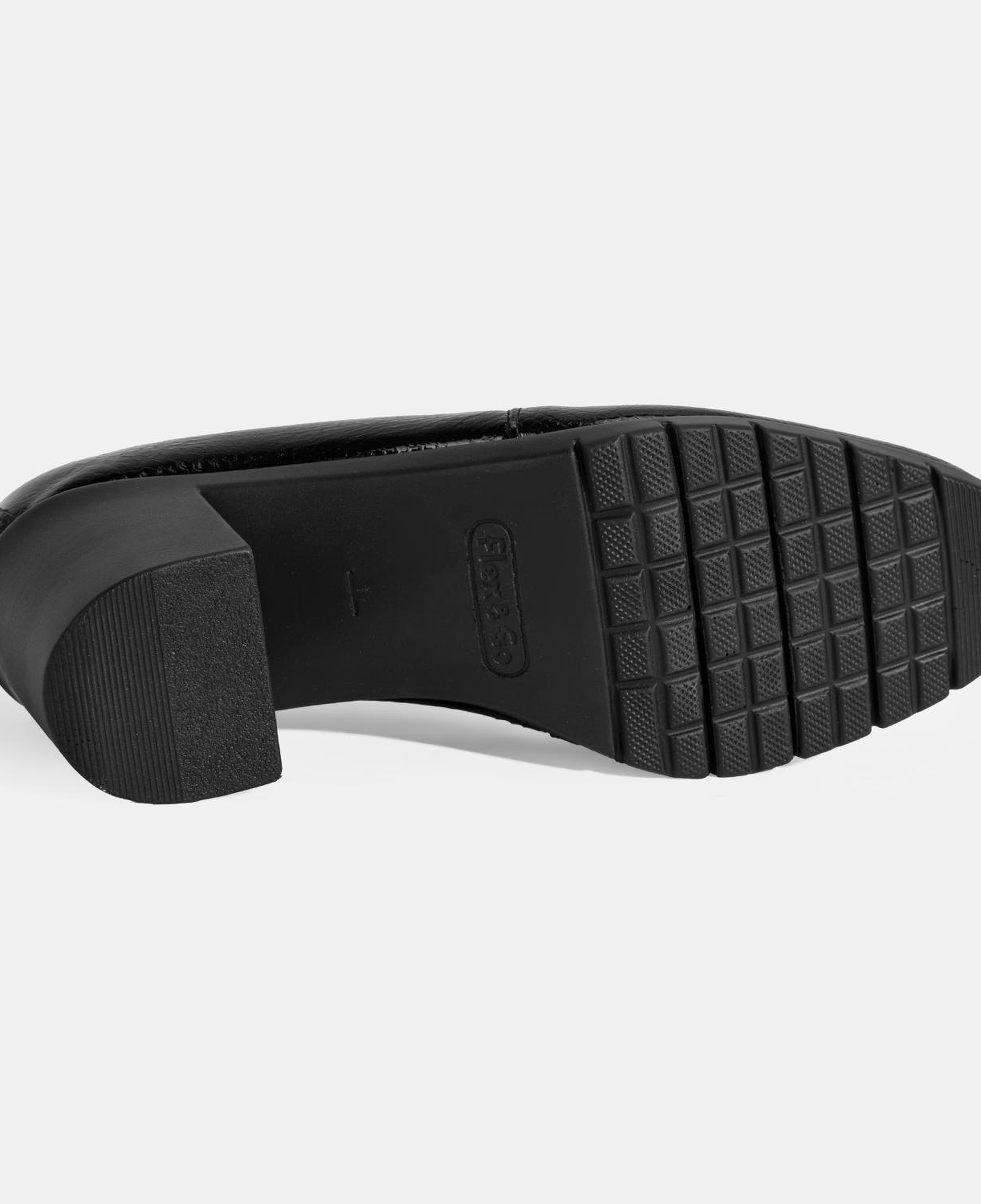 Kadın Siyah Kroko Baskılı DesaComfort Topuklu Deri Ayakkabı