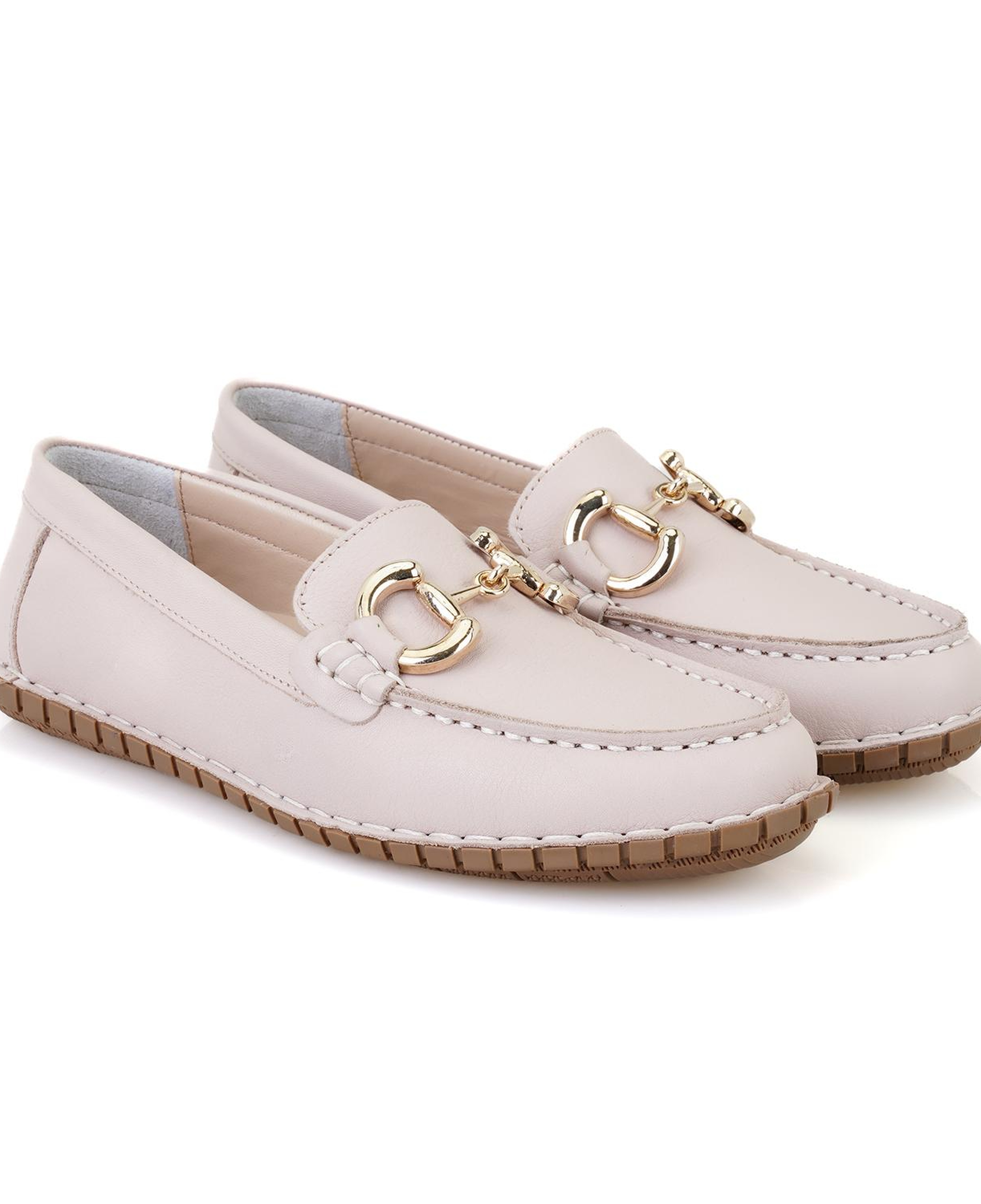 Kadın Pudra DesaComfort Deri Loafer