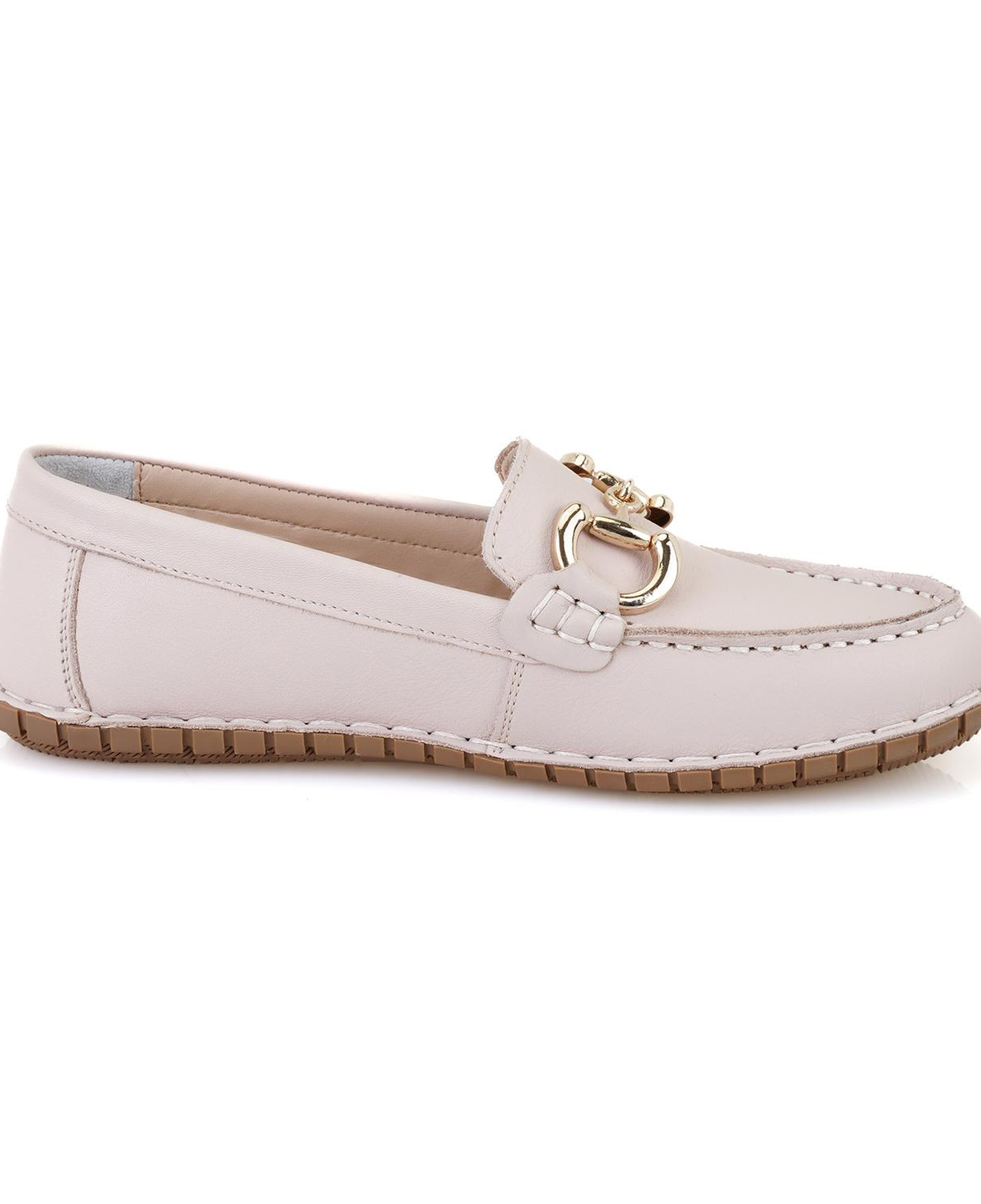 Kadın Pudra DesaComfort Deri Loafer