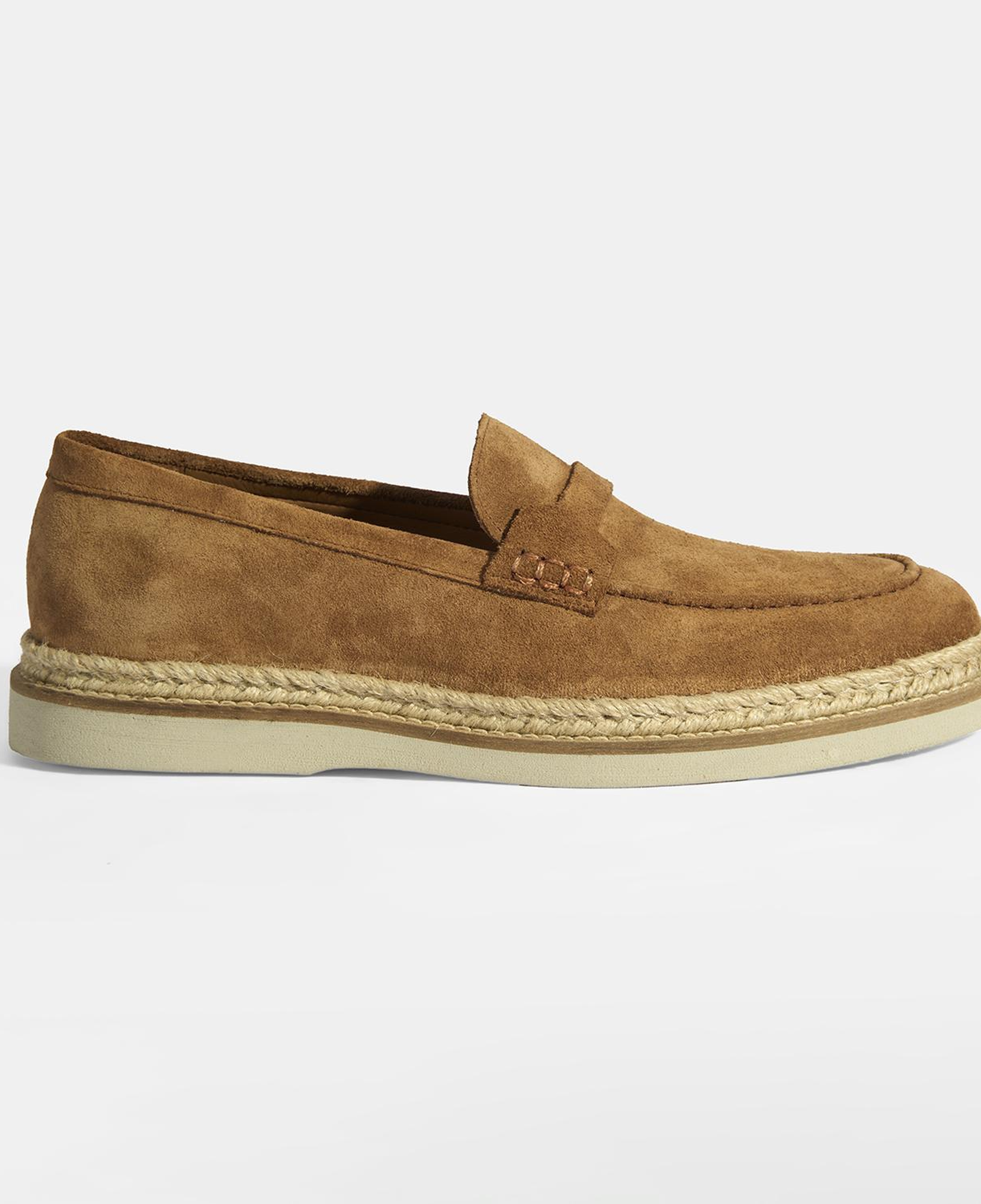 Taba Erkek Örgü Detaylı Süet Loafer