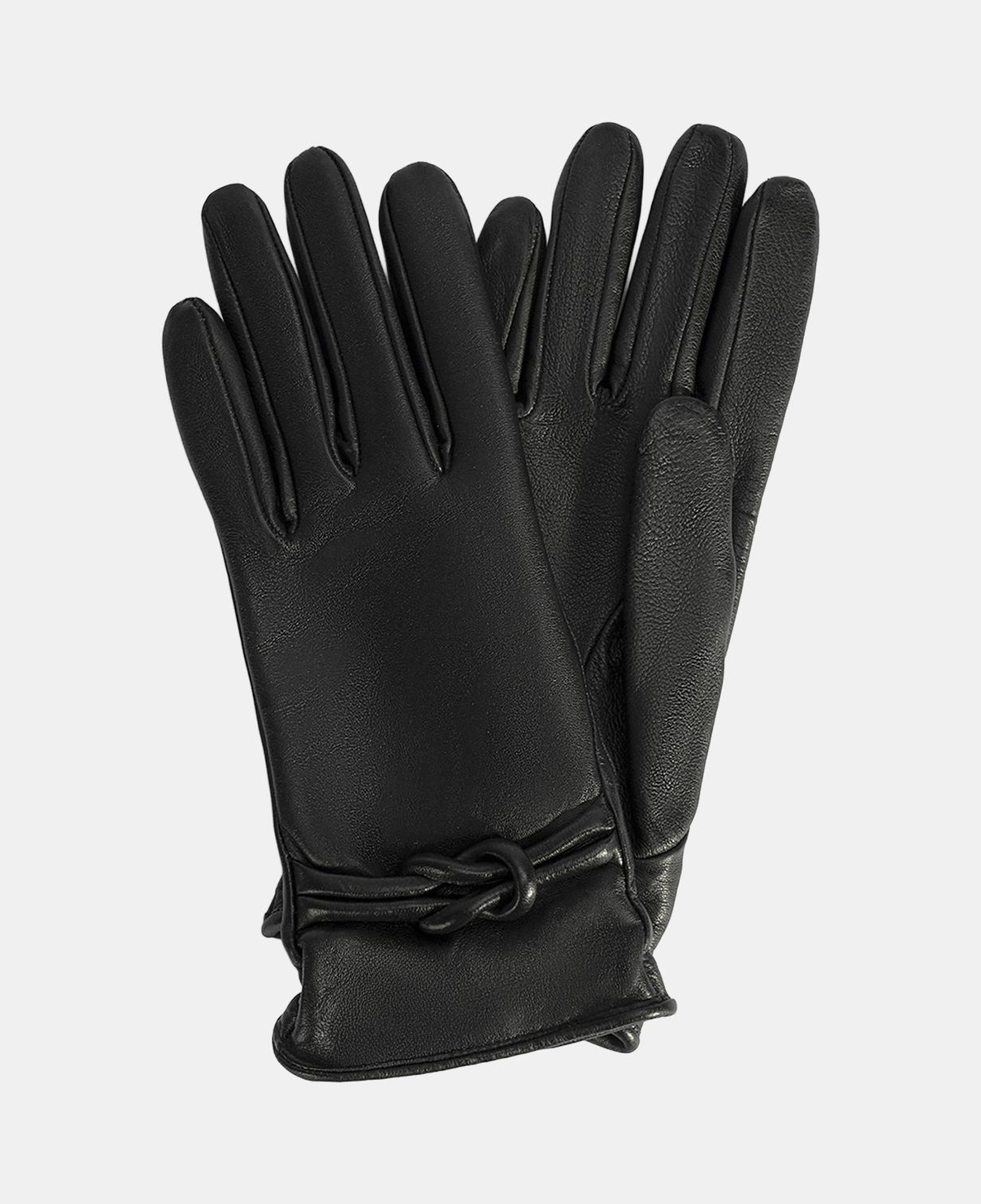 Siyah Kadın Deri Eldiven