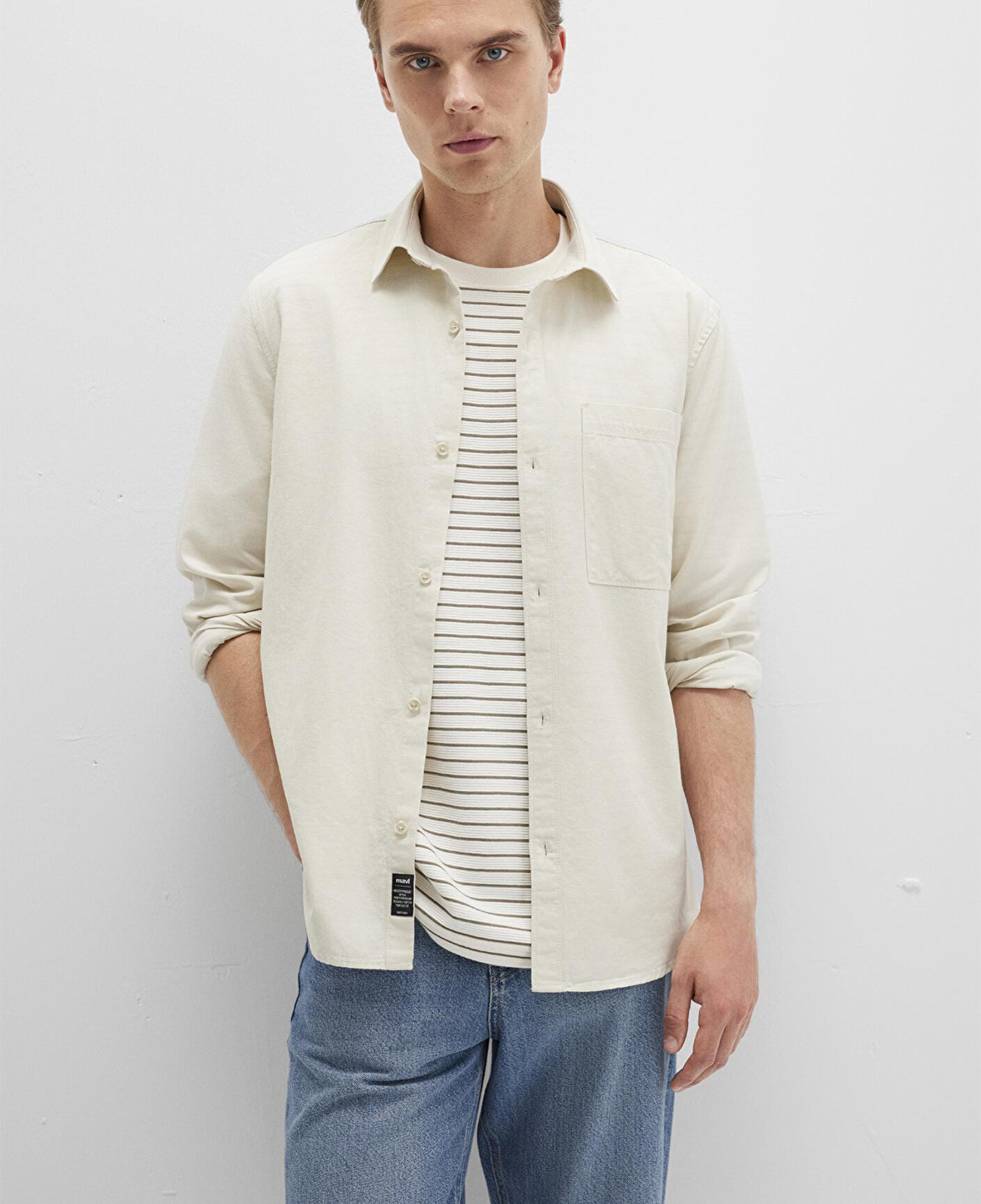 Mavi Bej Cepli Gömlek Regular Fit / Normal Kesim 0211658-70134