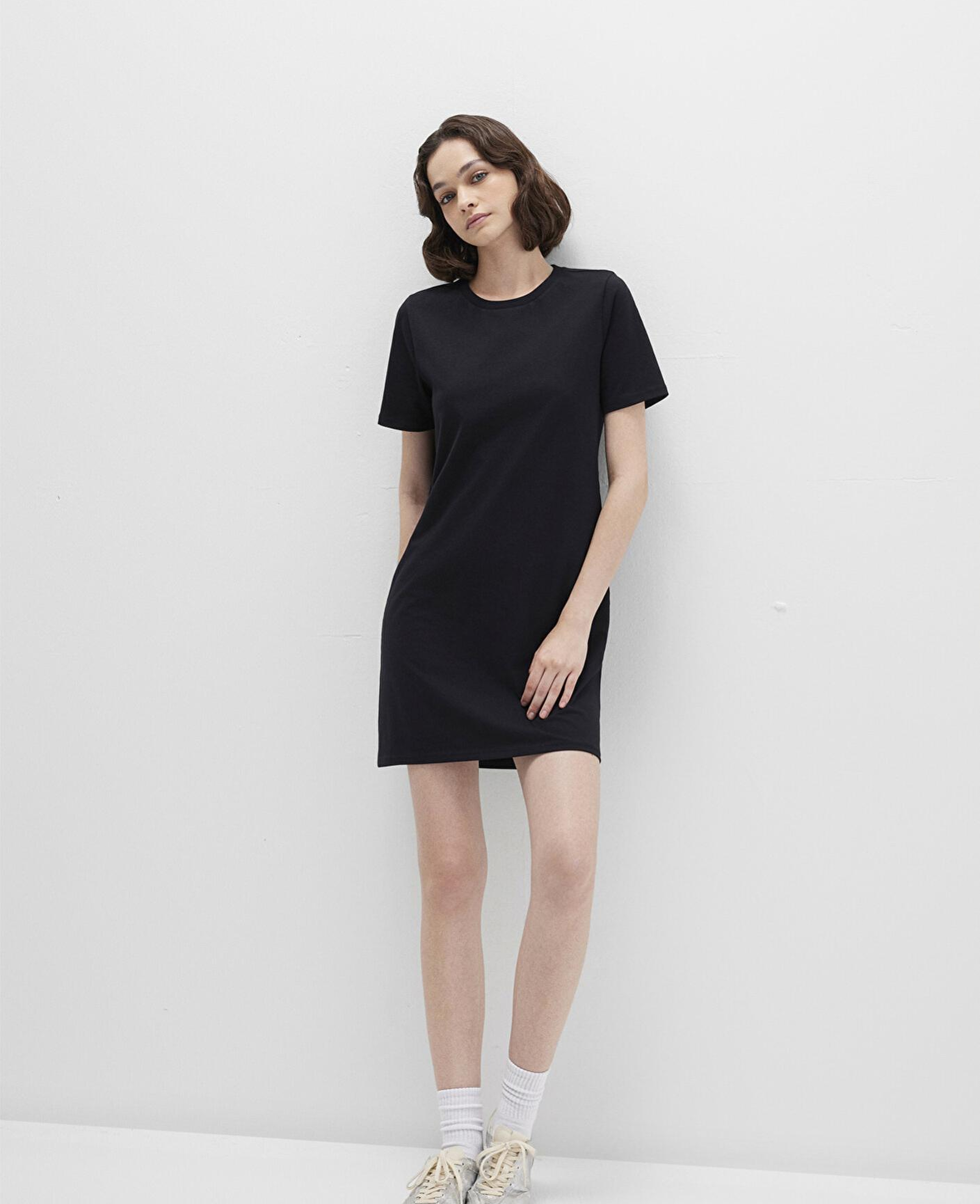 Mavi Siyah Mini Elbise 1310773-900