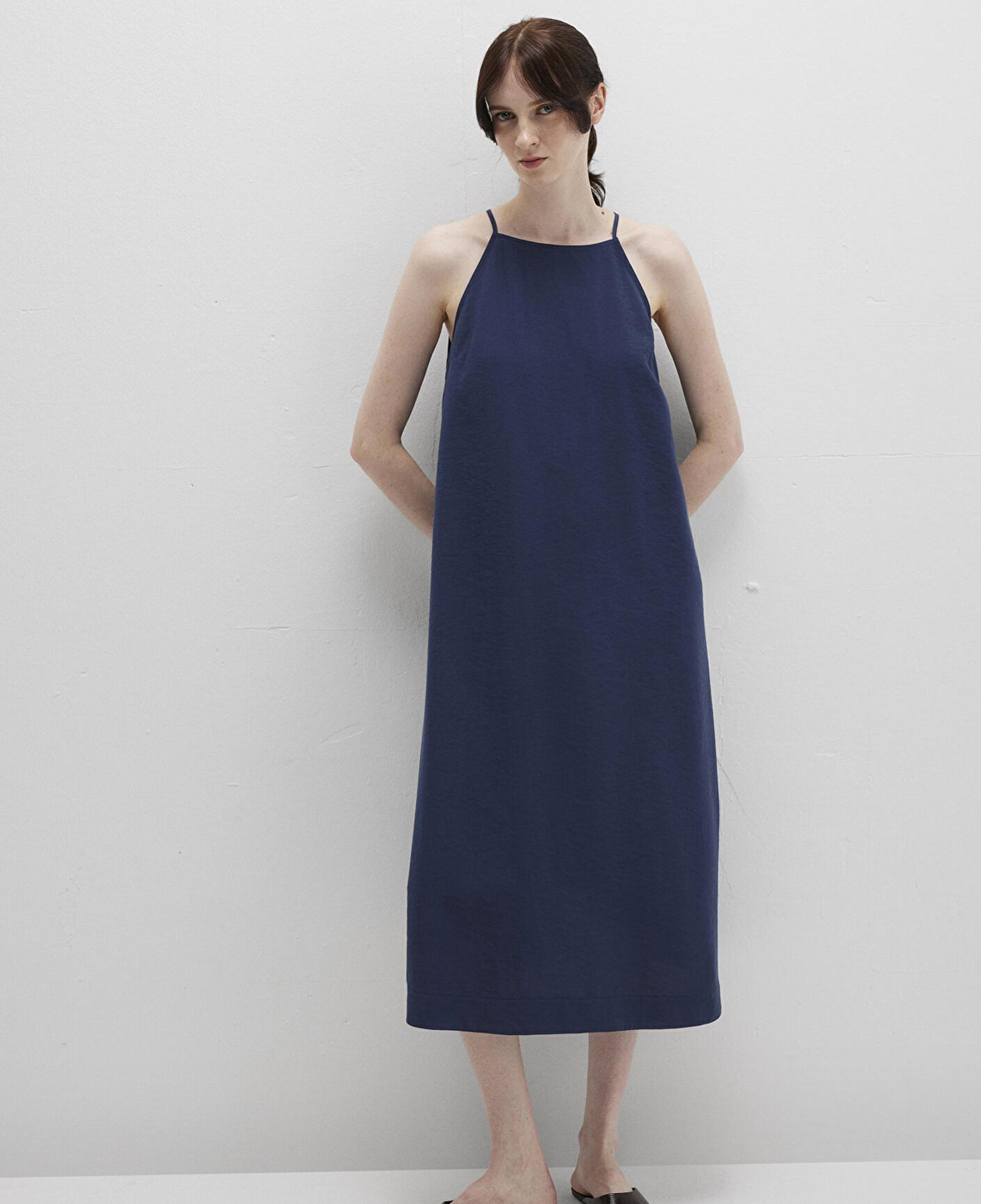 Mavi Askılı Lacivert Elbise 1310770-70487