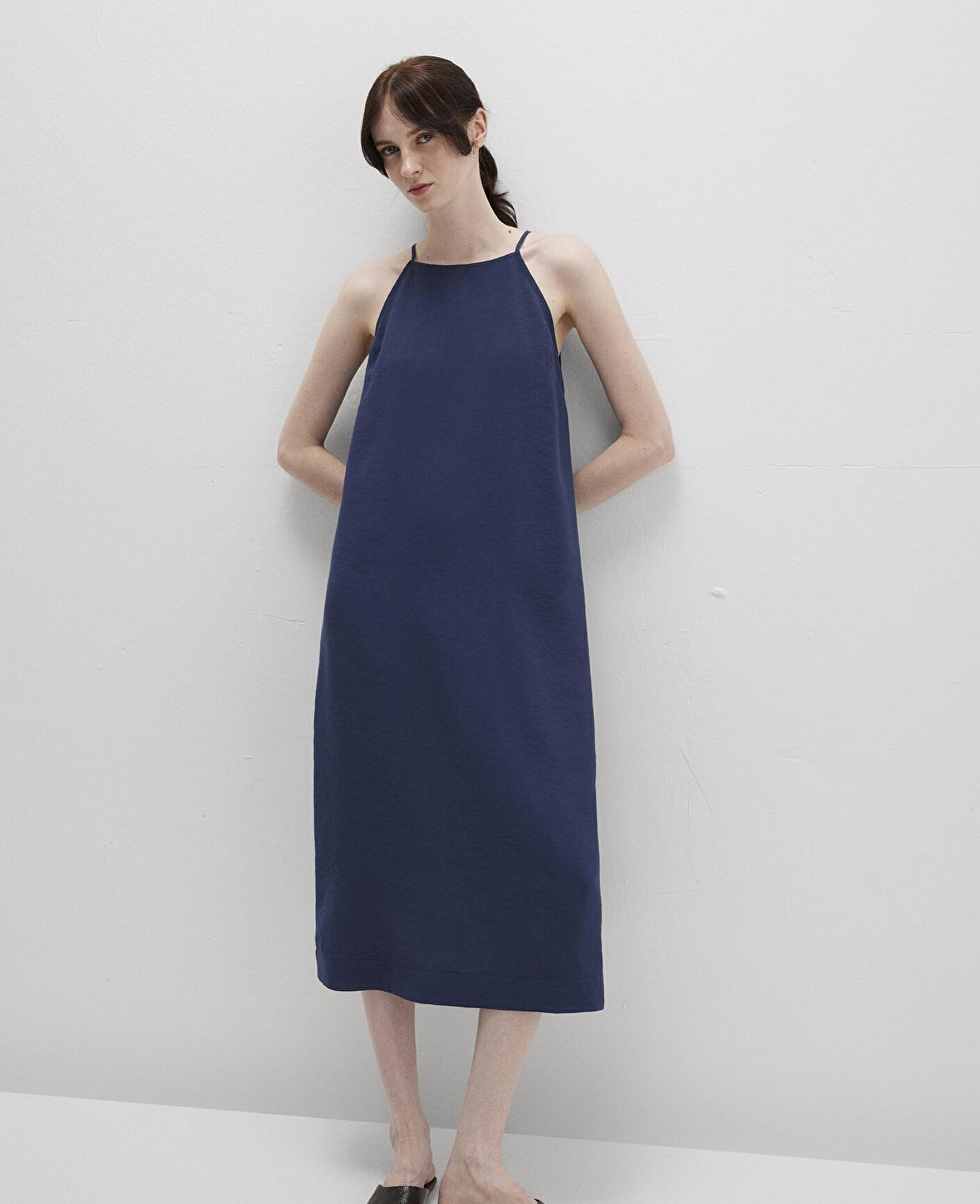 Mavi Askılı Lacivert Elbise 1310770-70487