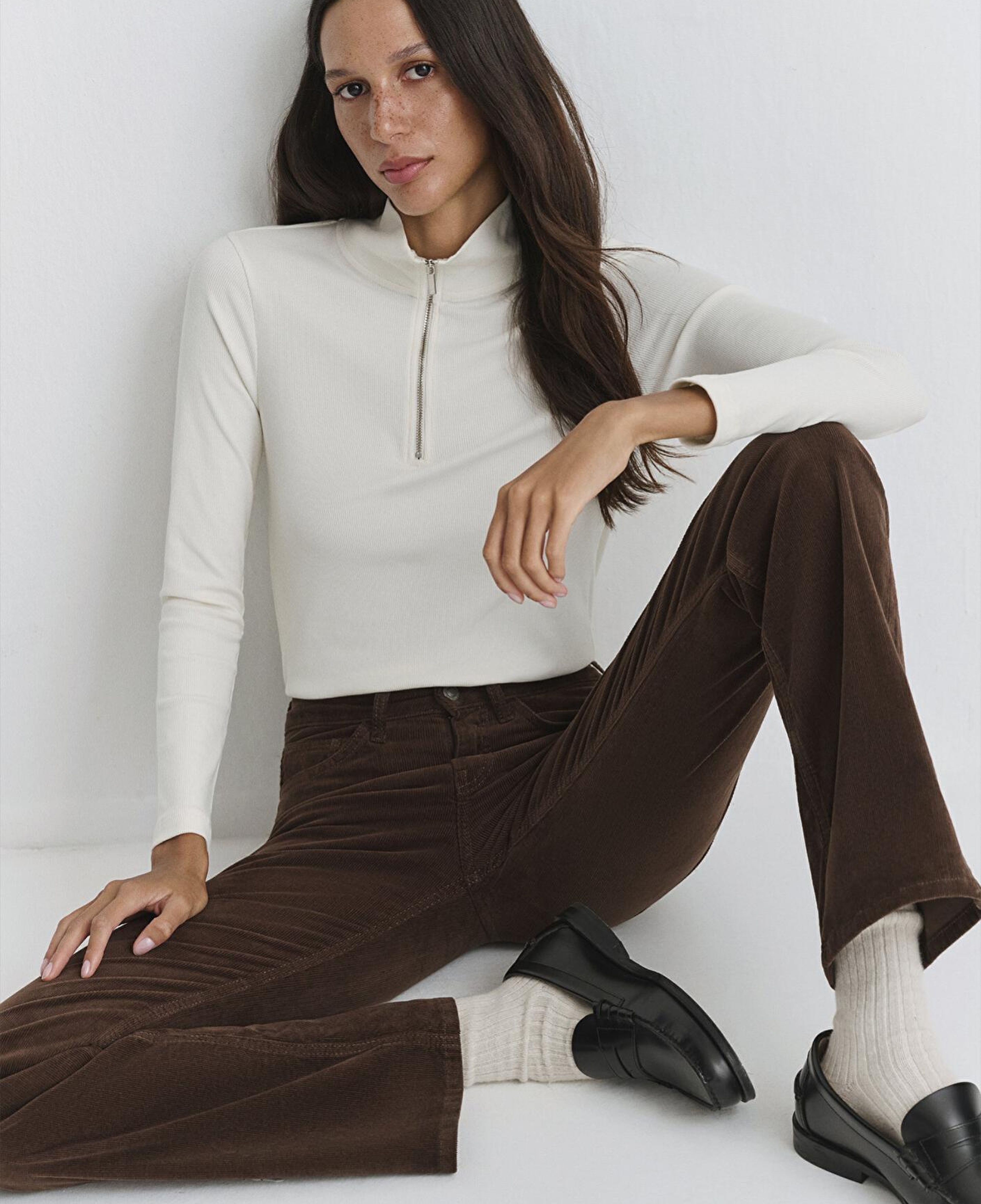 Mavi Maria Kahverengi Kadife Pantolon 101225-91316