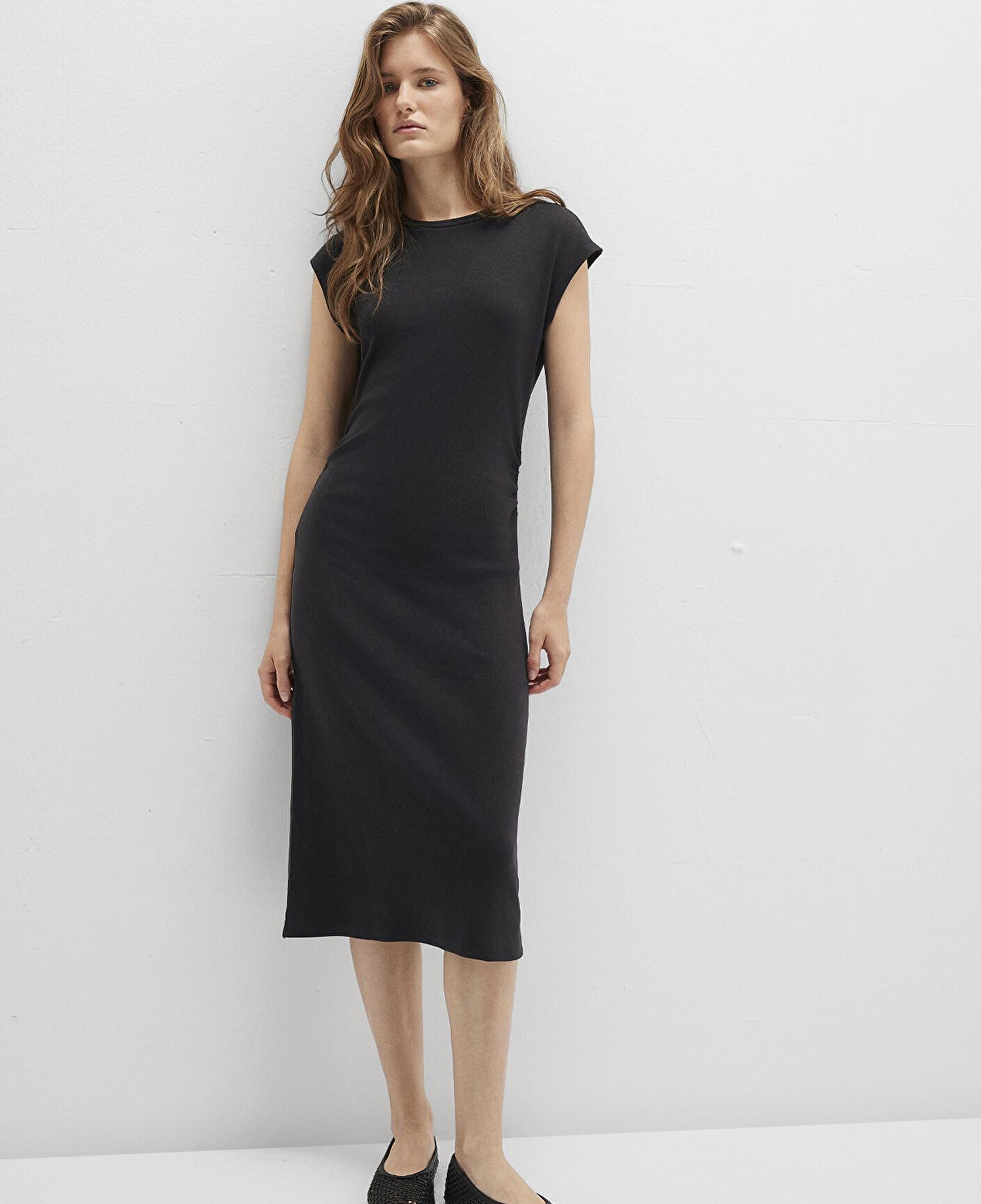 Mavi Siyah Midi Elbise 1310776-900