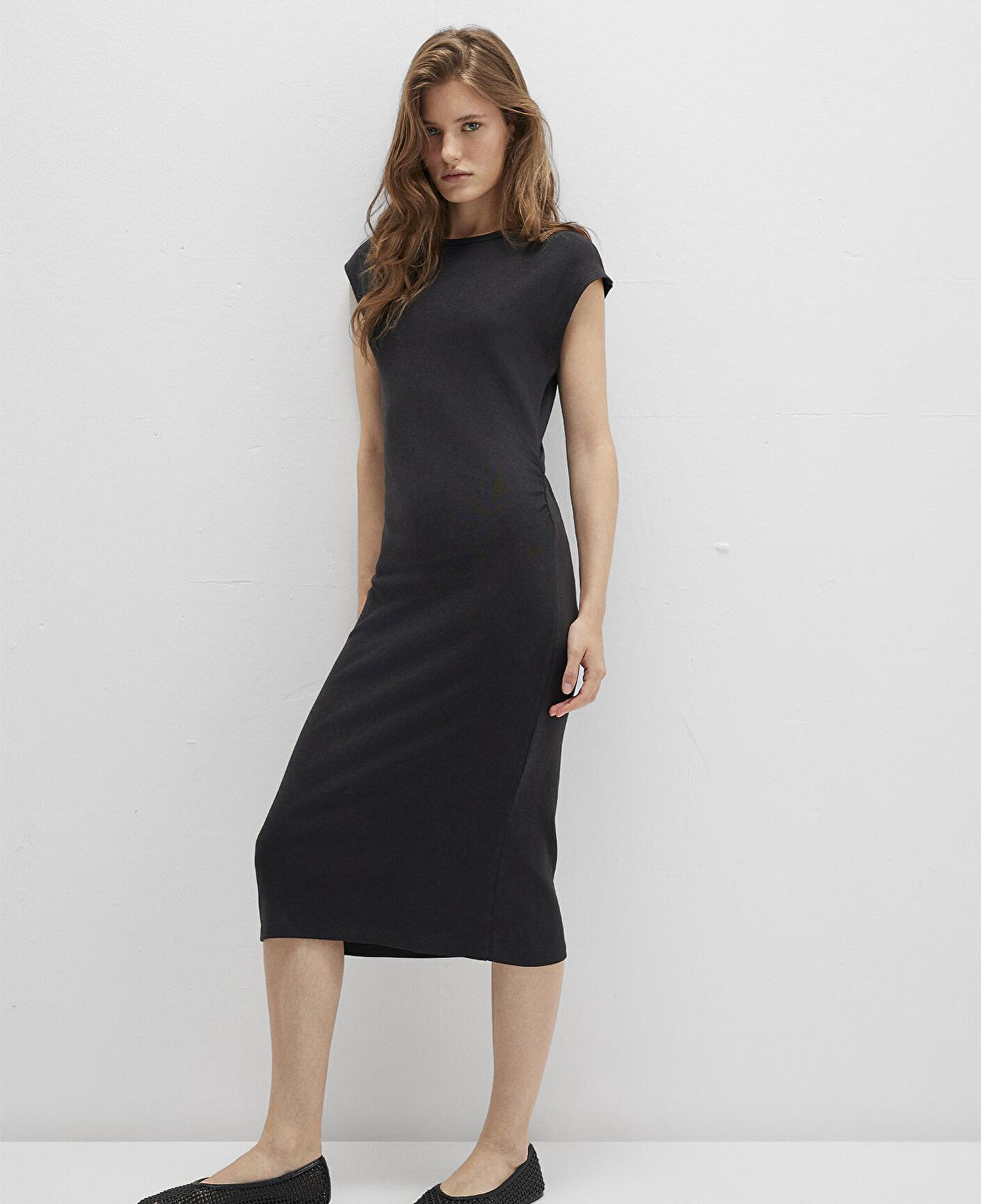 Mavi Siyah Midi Elbise 1310776-900