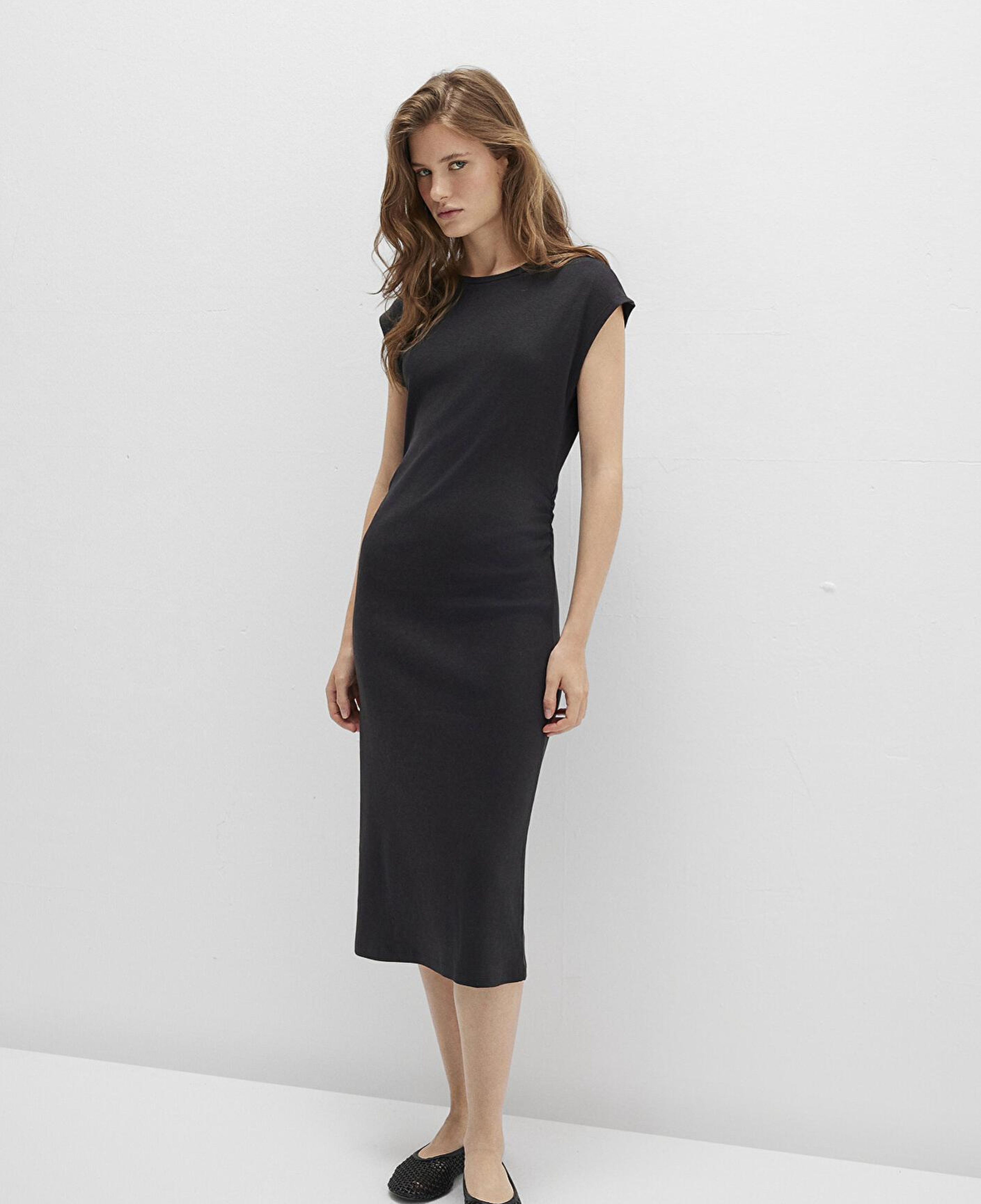 Mavi Siyah Midi Elbise 1310776-900